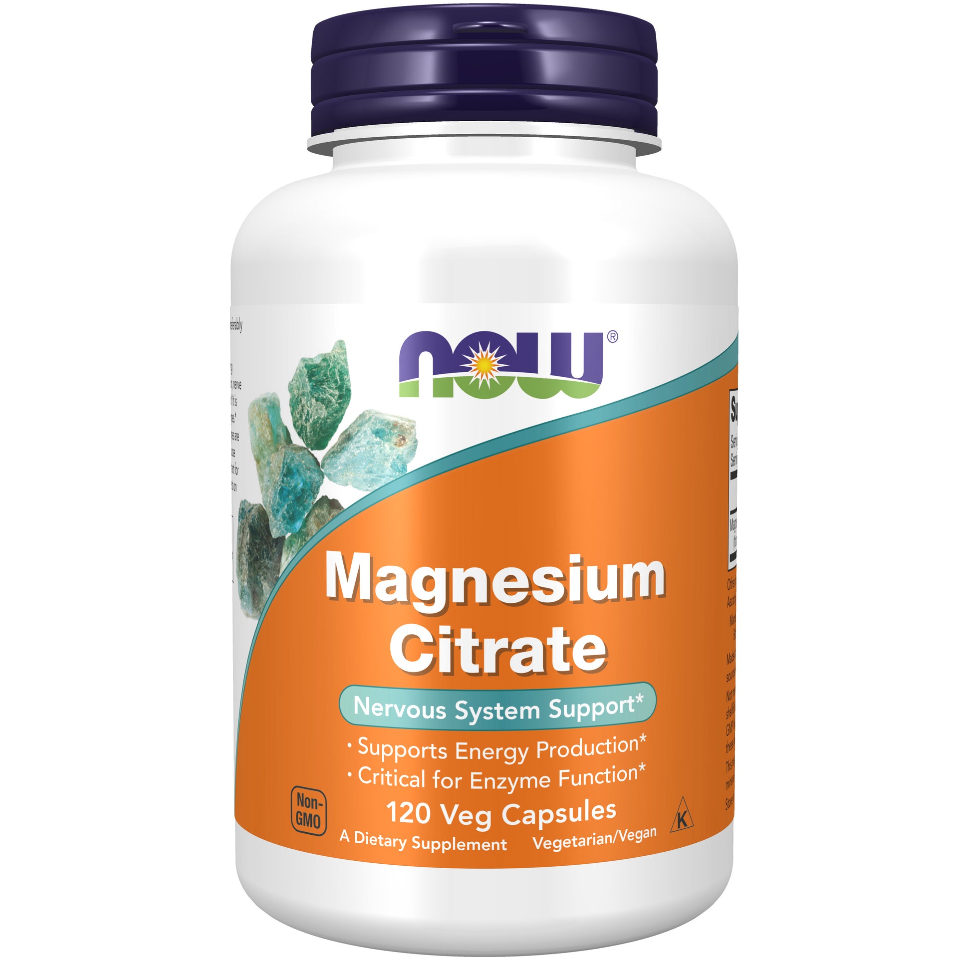 now - magnesium citrate - 120 veg capsules