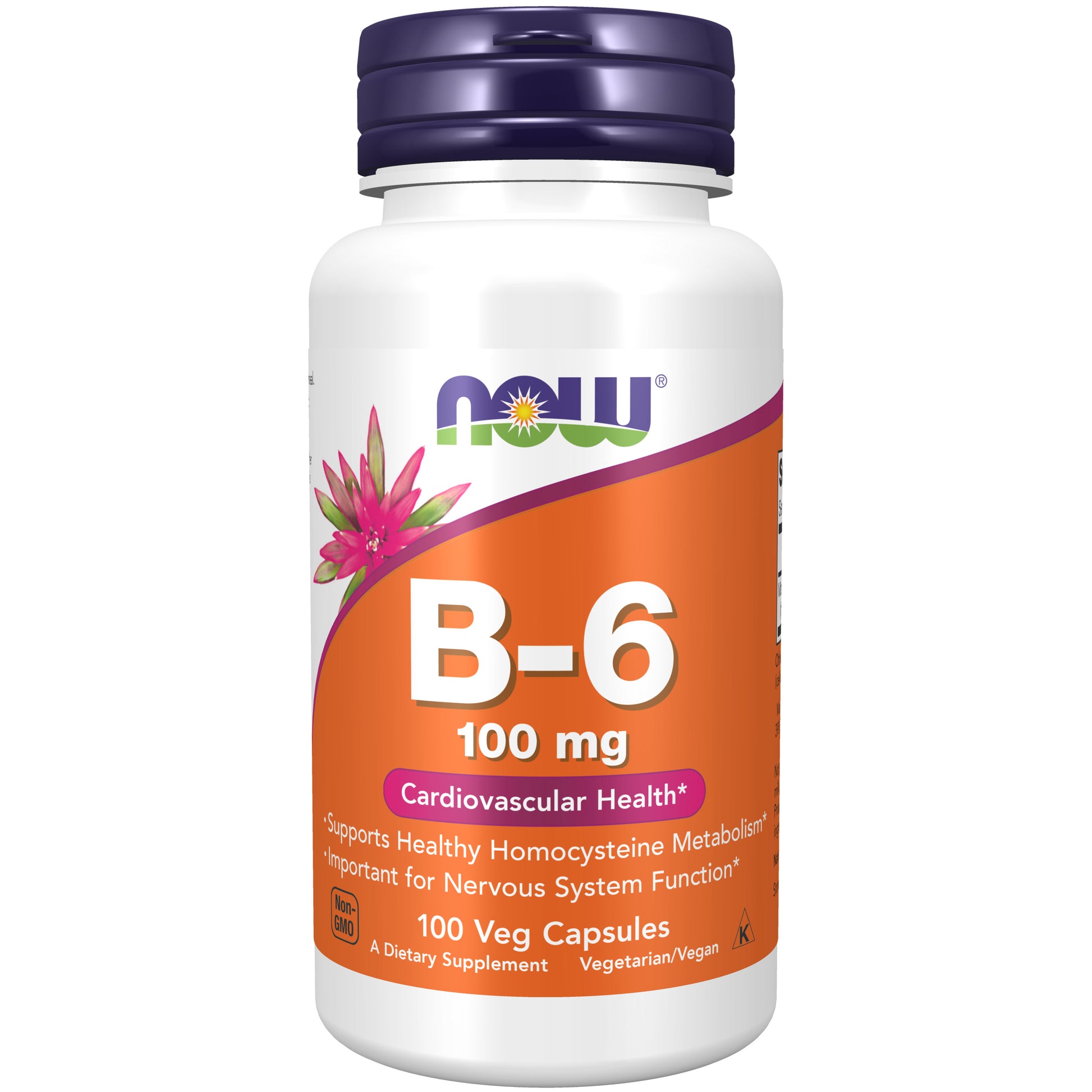 now - vitamin b-6 (pyridoxine hcl) 100 mg - 100 veg capsules