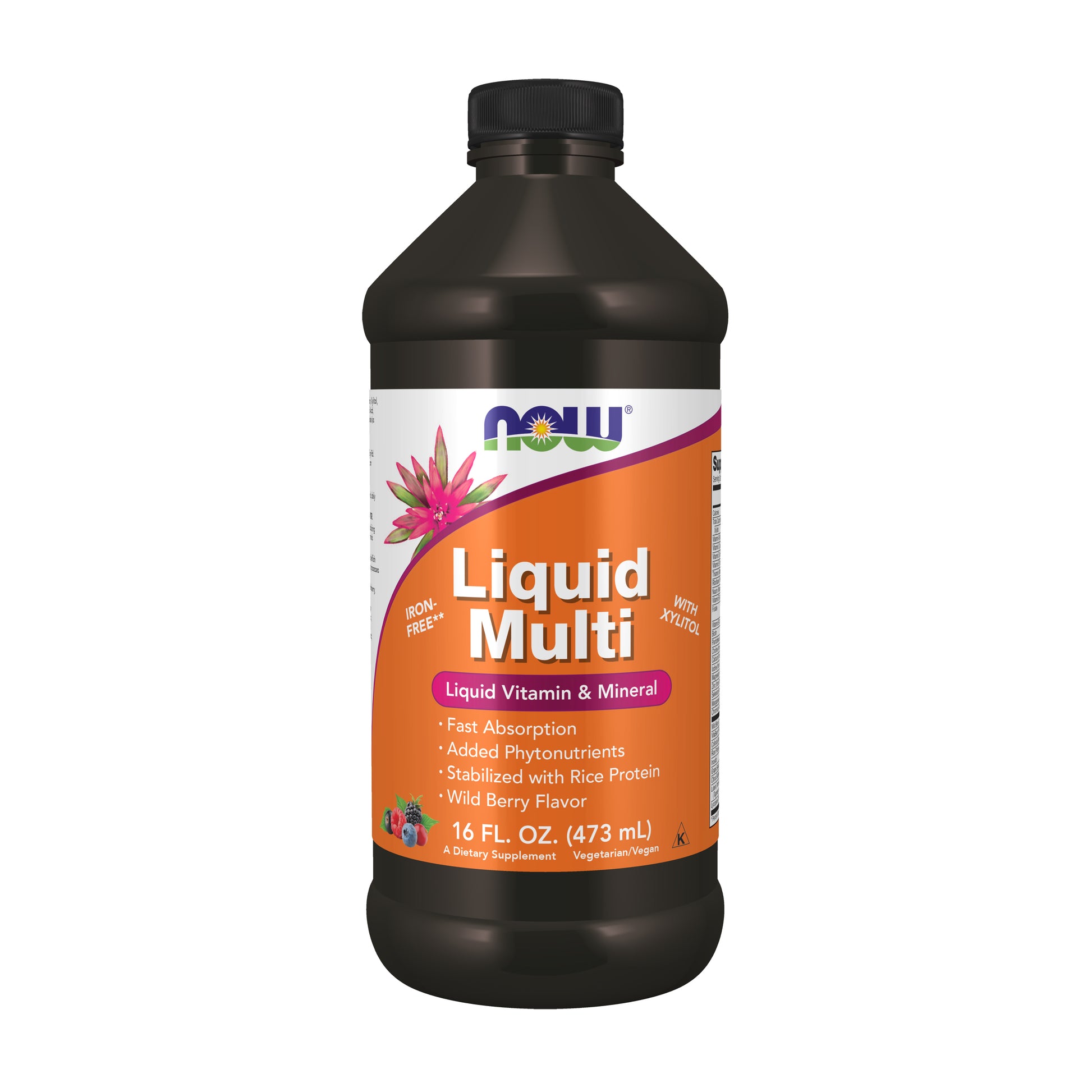 now - liquid multi wild berry flavor, 473ml
