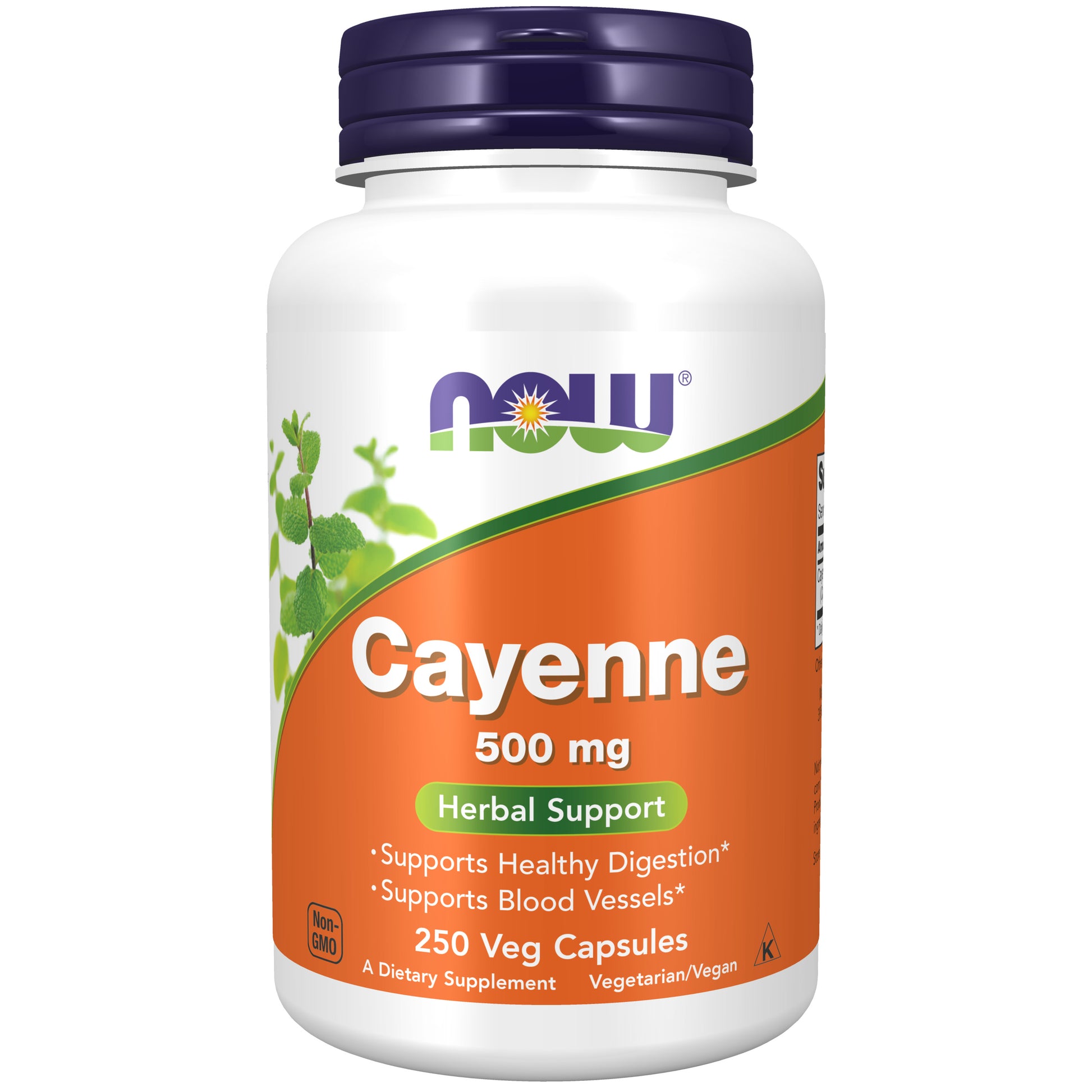 now - cayenne 500 mg - 250 veg capsules
