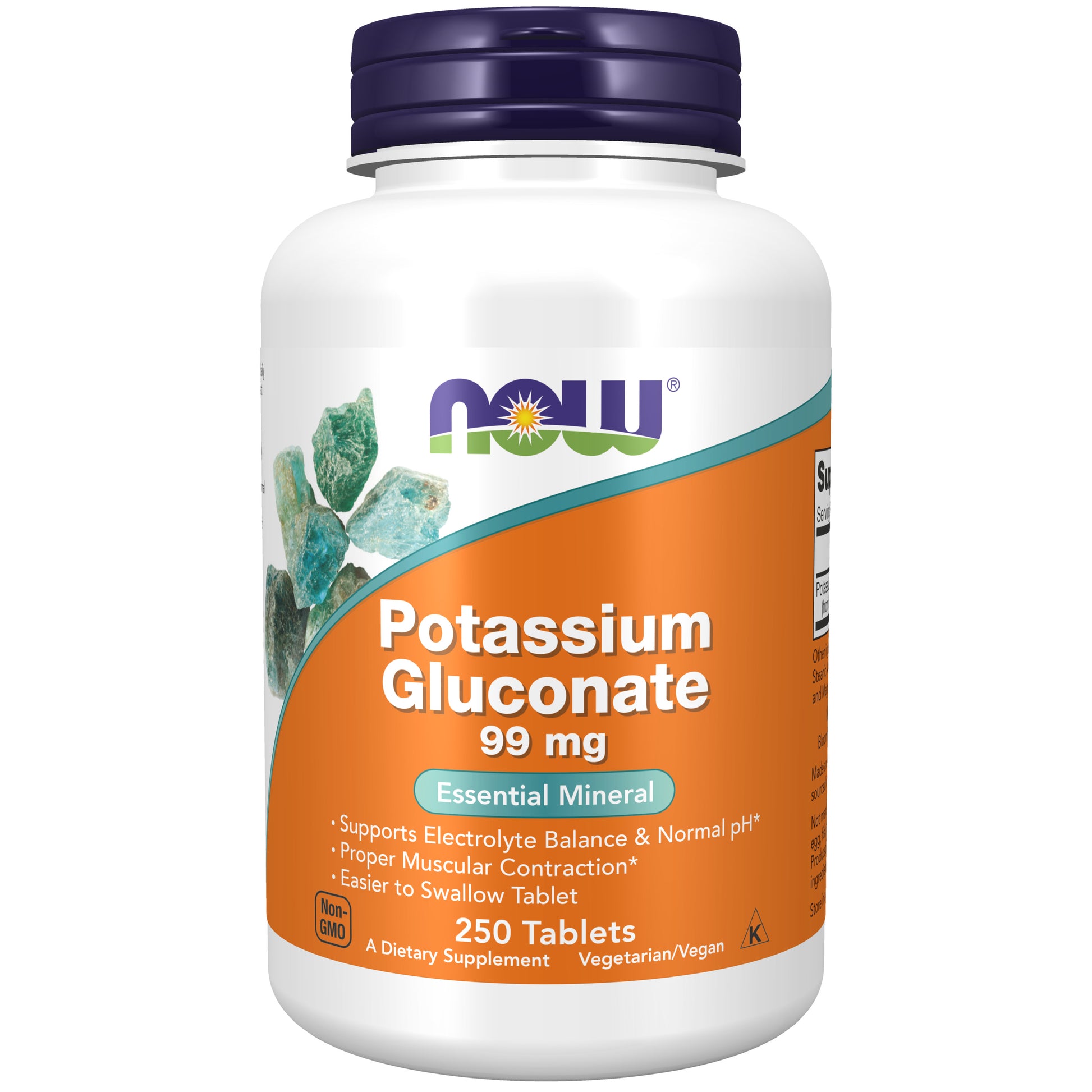 now - potassium gluconate 99mg - 250 tablets