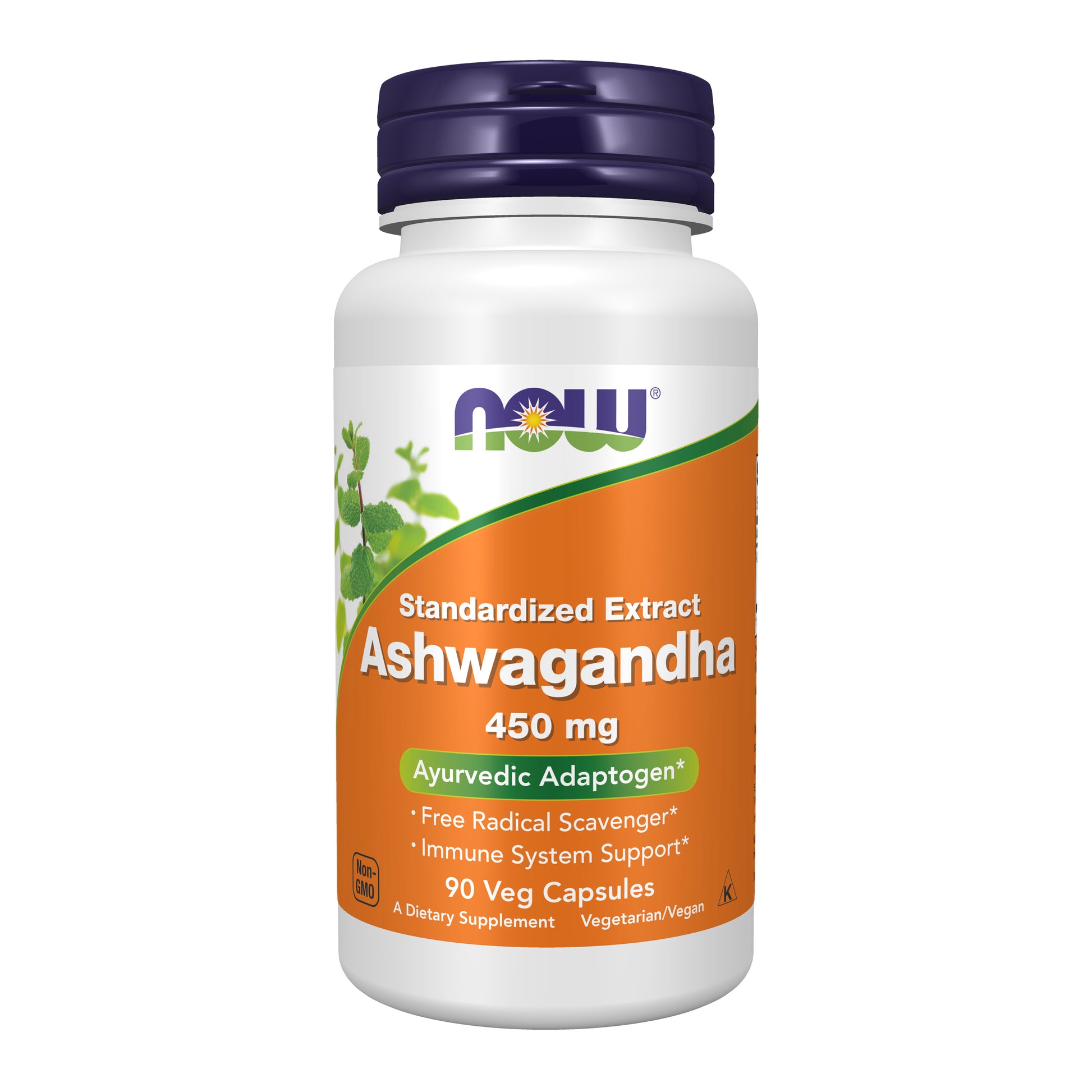 now - ashwagandha (withania somnifera) 450 mg - 90 veg capsules