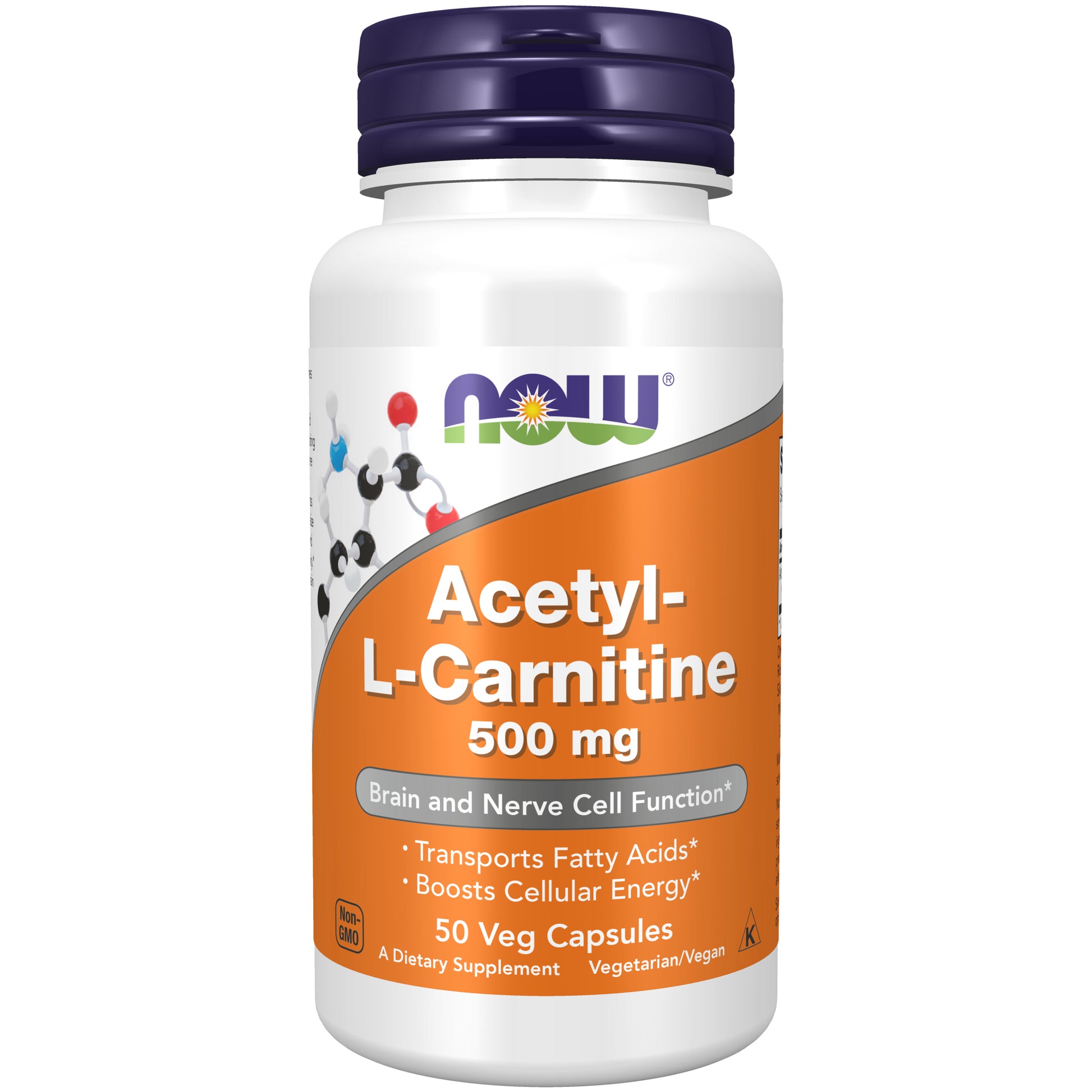 now - acetyl-l carnitine 500 mg - 50 veg capsules