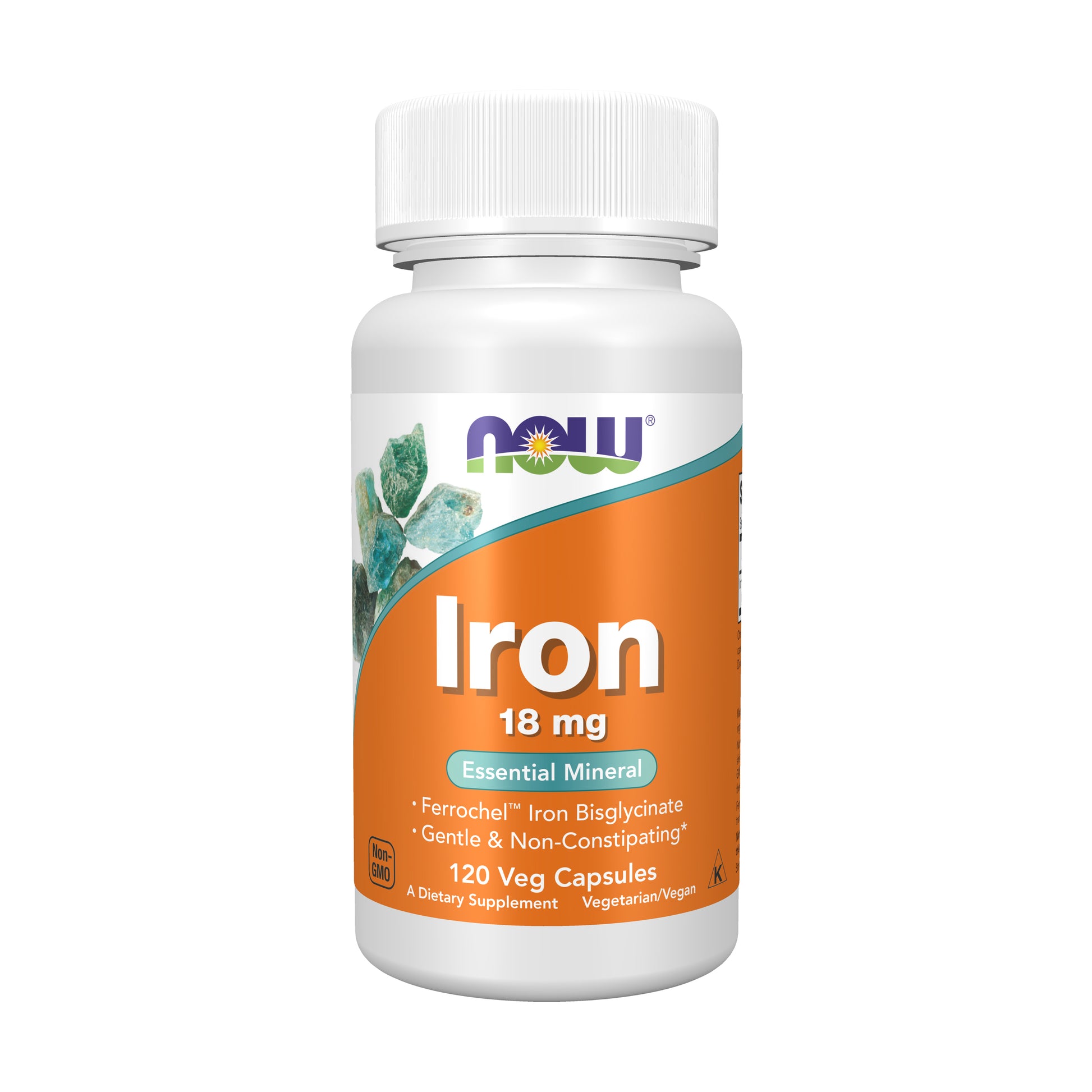 now - iron 18 mg - 120 veg capsules