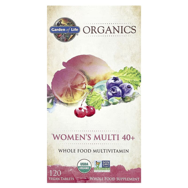 garden of life - mykind women's multi 40+ - 120 vegan tablets