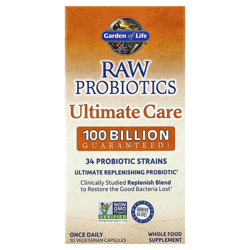 garden of life - raw probiotics ultimate care - 30 vcaps