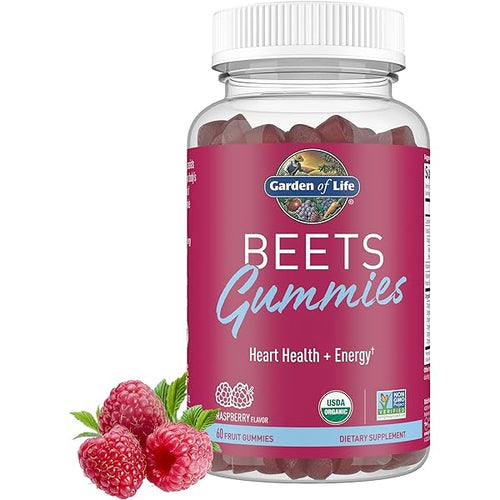 garden of life - beets gummies, raspberry - 60 gummies