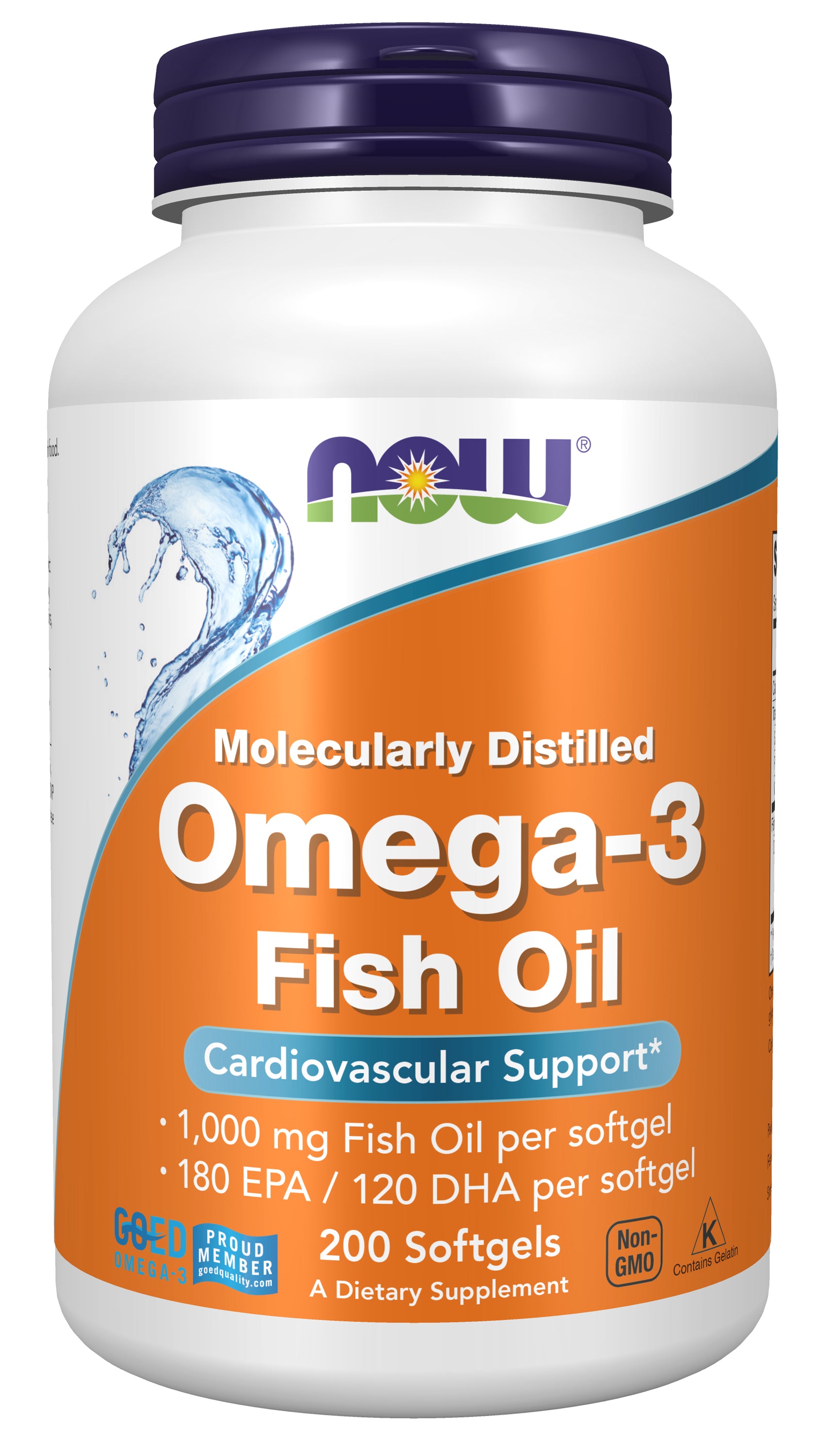 now - omega-3 180 epa / 120 dha - 200 softgels