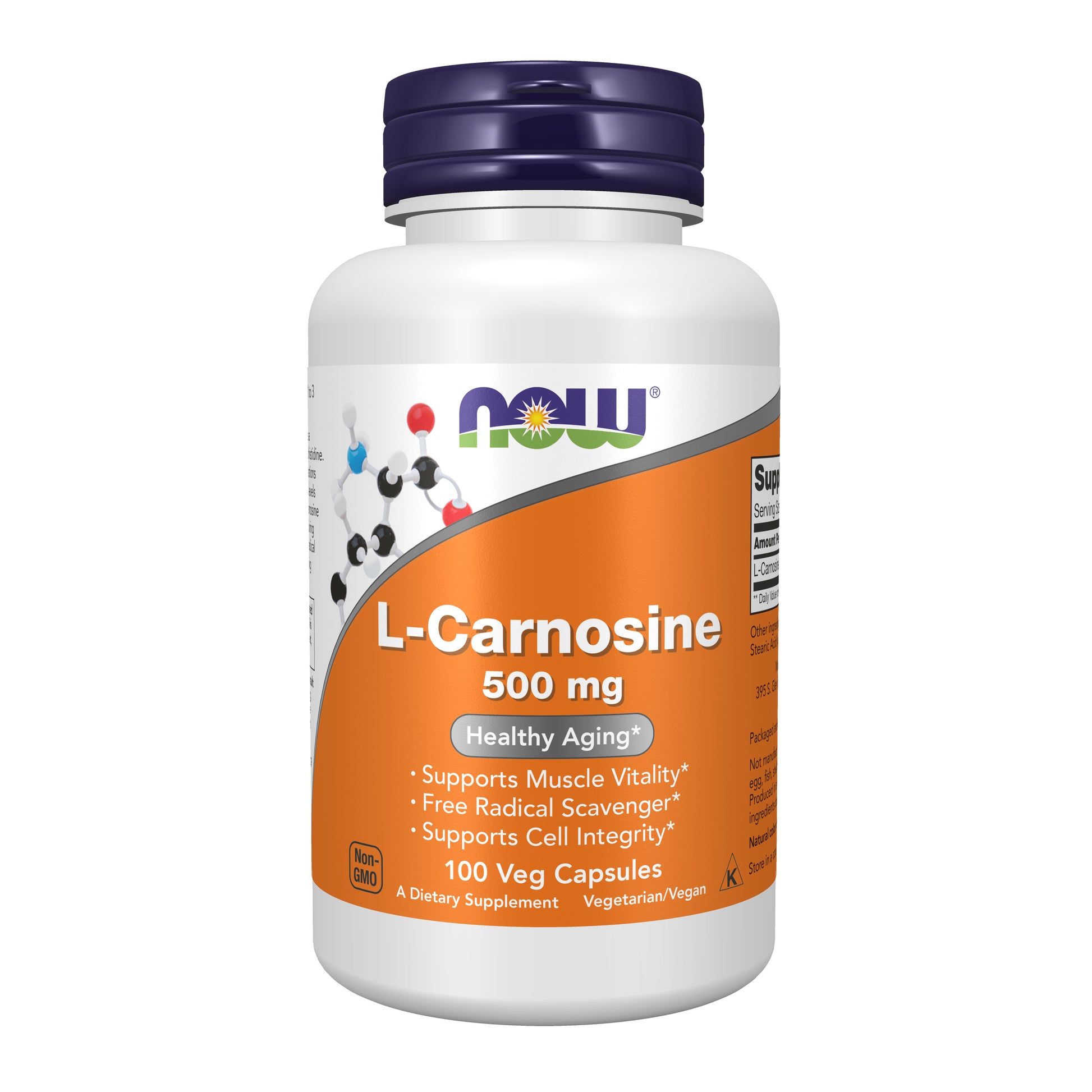 now - l-carnosine  500 mg - 100 veg capsules