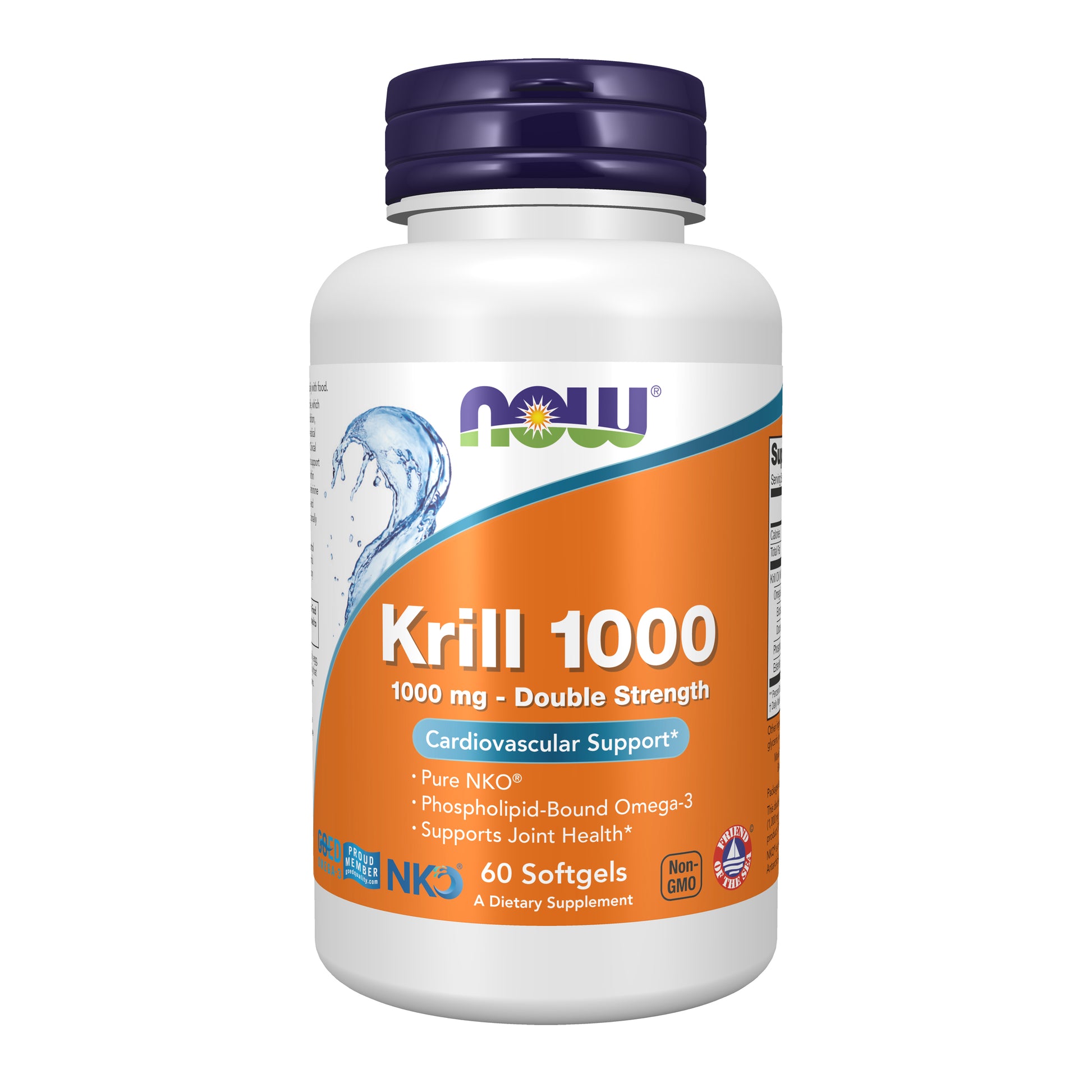 now - krill double strength 1000 mg - 60 softgels