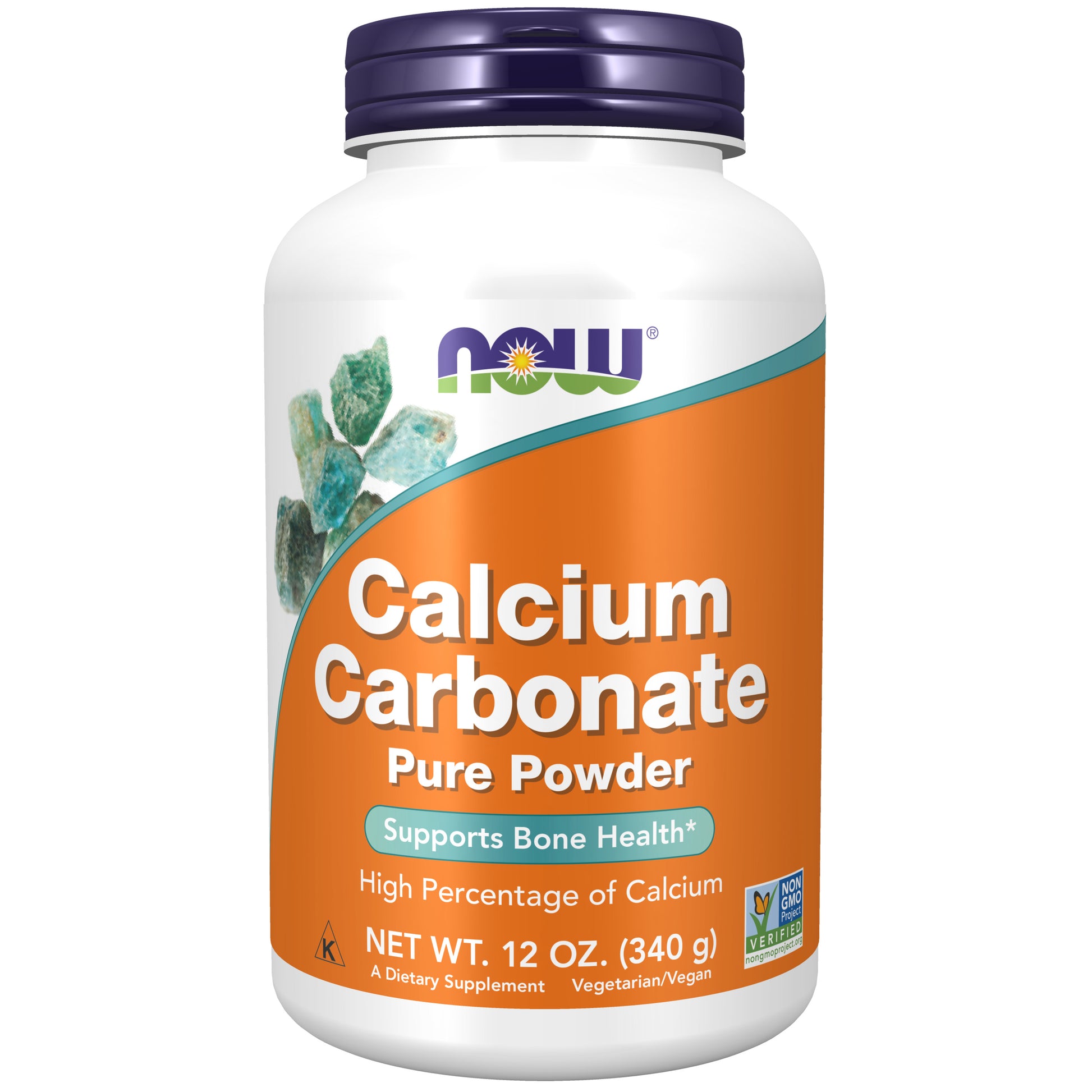 now - calcium carbonate powder, 340 gramas