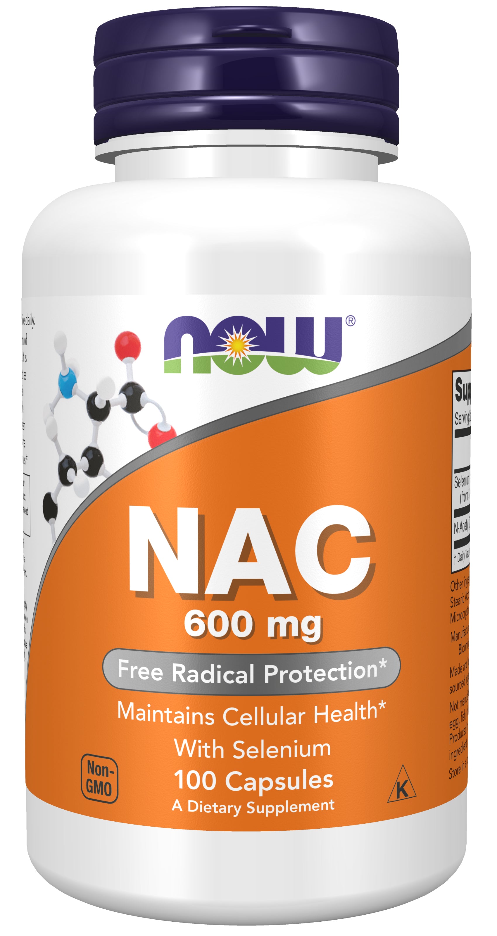now - nac 600 mg with selenium - 100 capsules