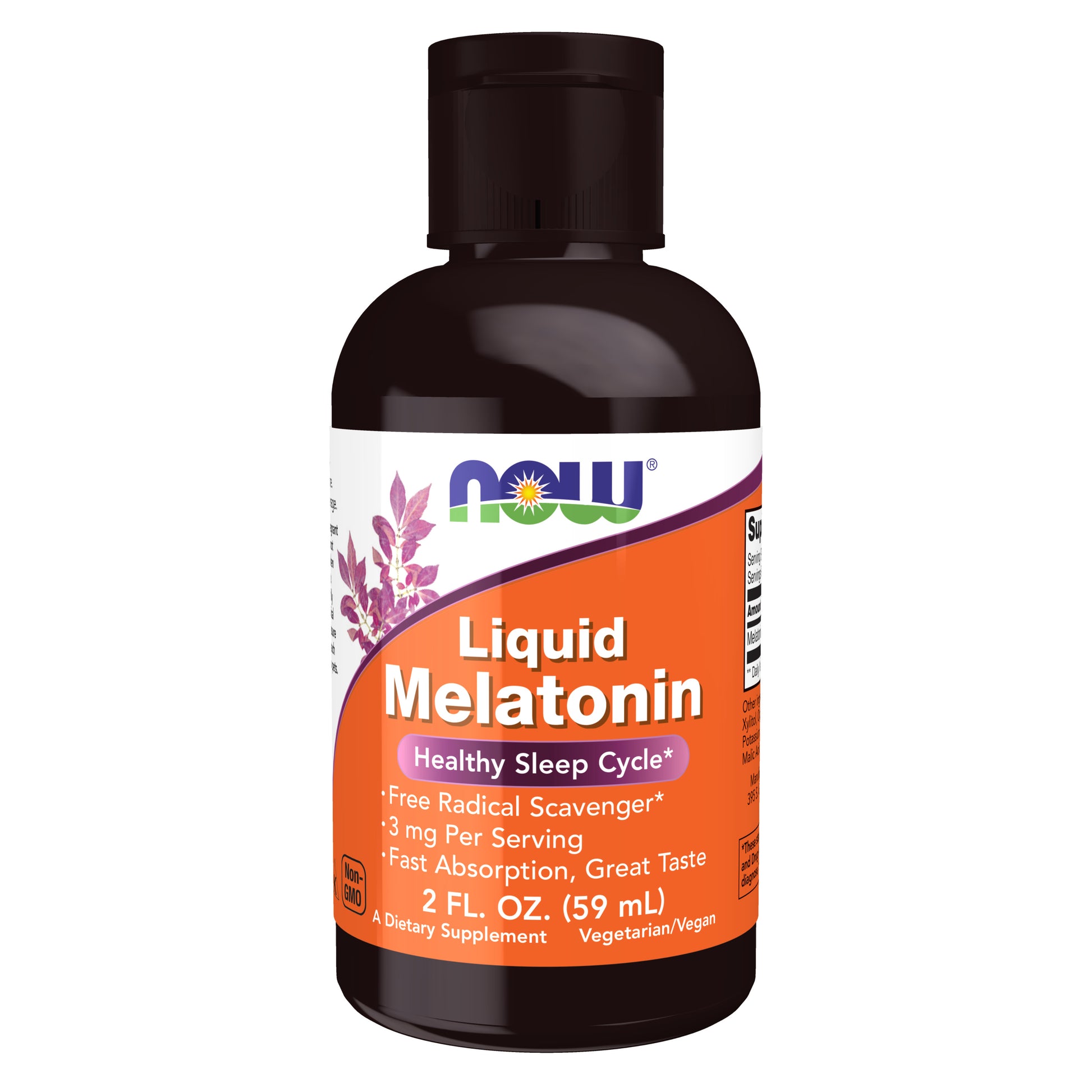 now - liquid melatonin 3 mg, 59ml