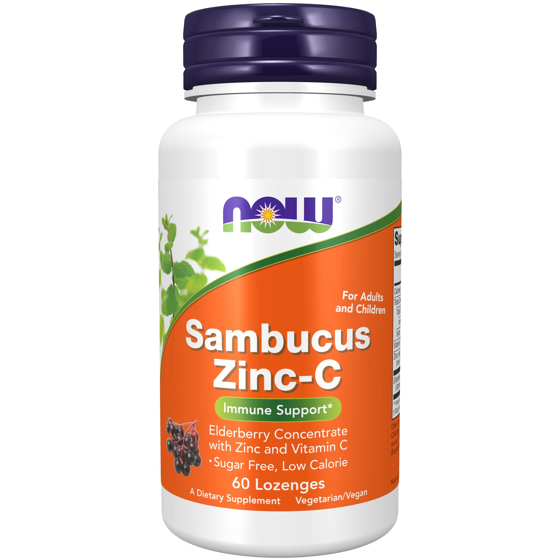 now - sambucus zinc-c - 60 lozenges