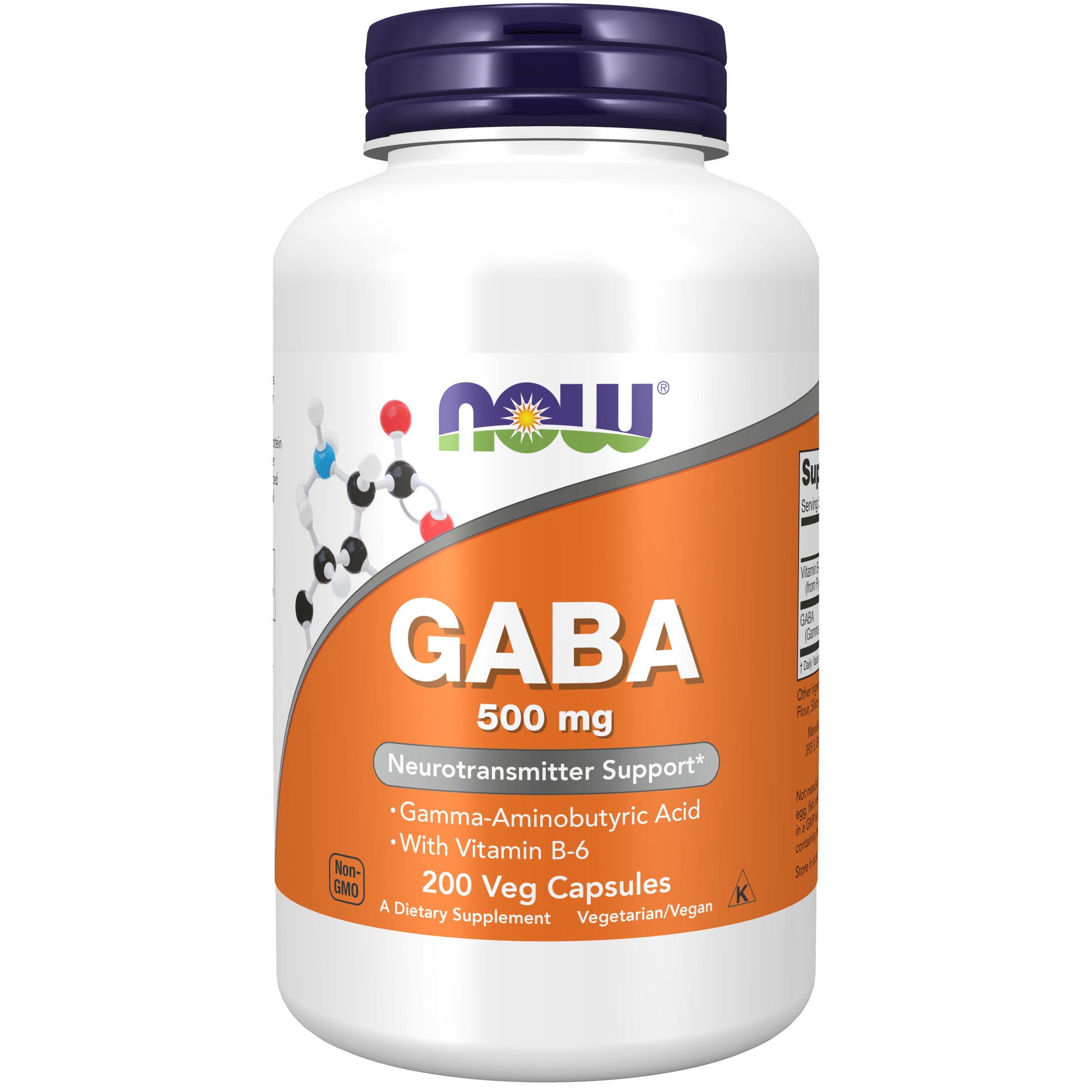now - gaba 500 mg + b-6 - 200 capsules