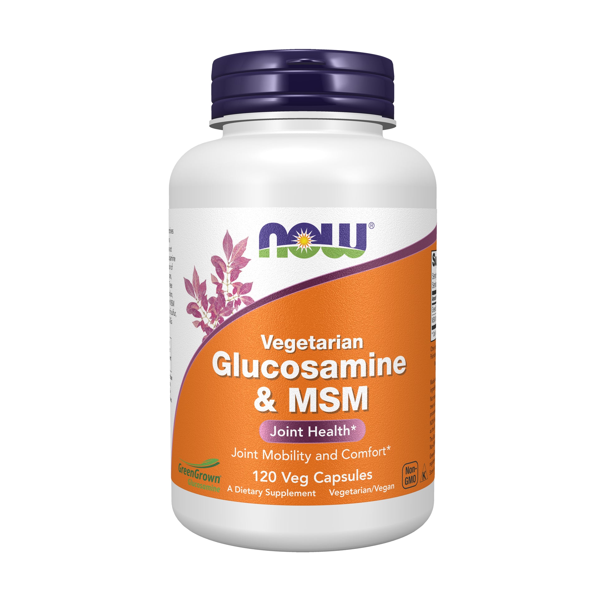 now - glucosamine & msm - 120 veg capsules