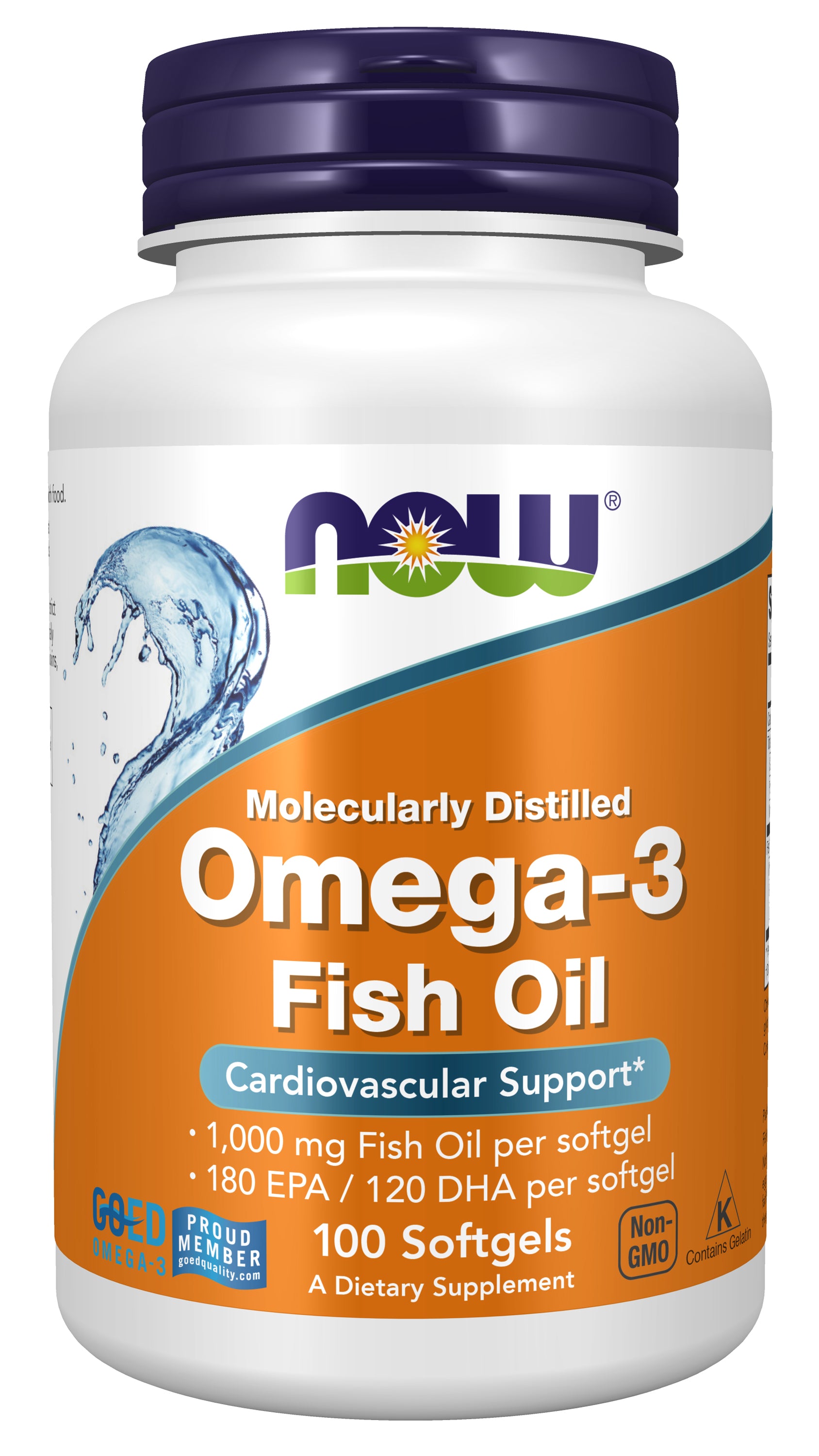 now - omega-3 180 epa / 120 dha - 100 softgels