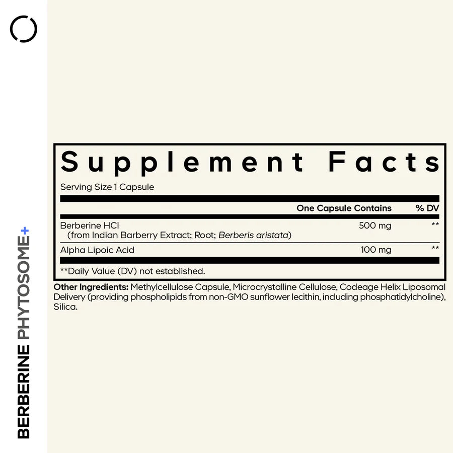 berberine phytossome+ - 60 cápsulas vegetais - codeage