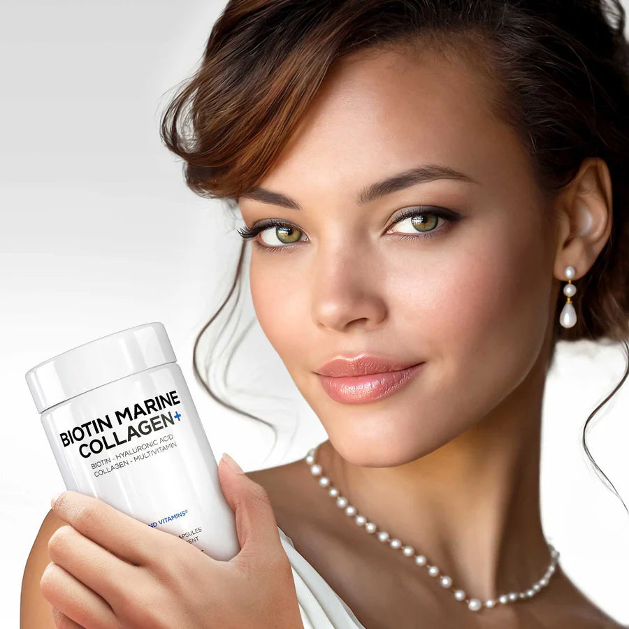 biotin marine collagen - 120 cápsulas vegetales - codeage