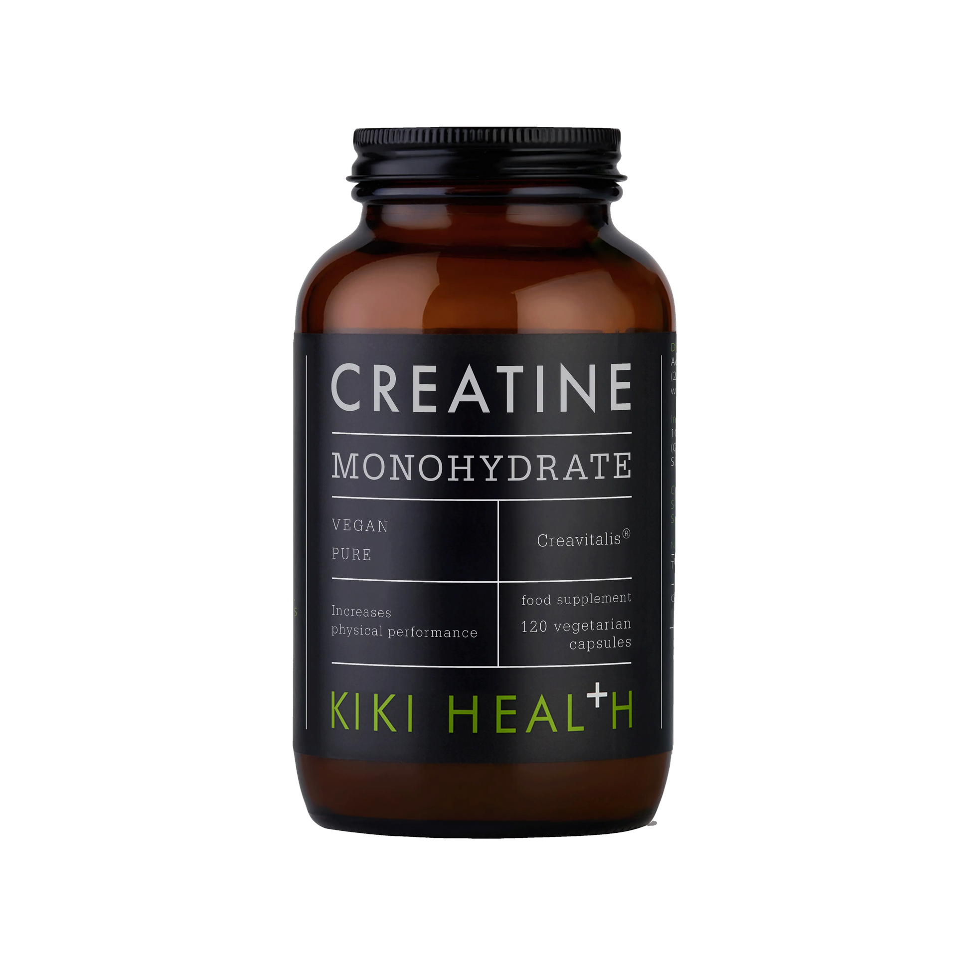 creatina monohidrato - 120 cápsulas vegetales - kiki health