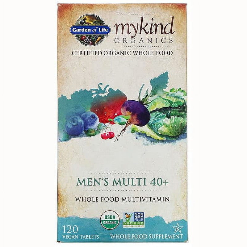 garden of life - mykind men's multi 40+ - 120 vegan tablets