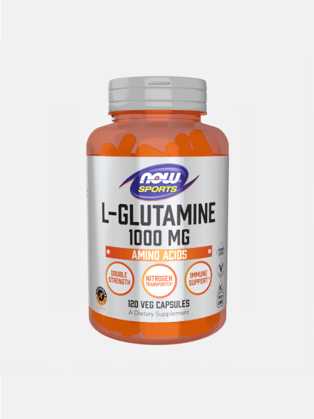 now- l glutamina 1000 mg - 120 cápsulas