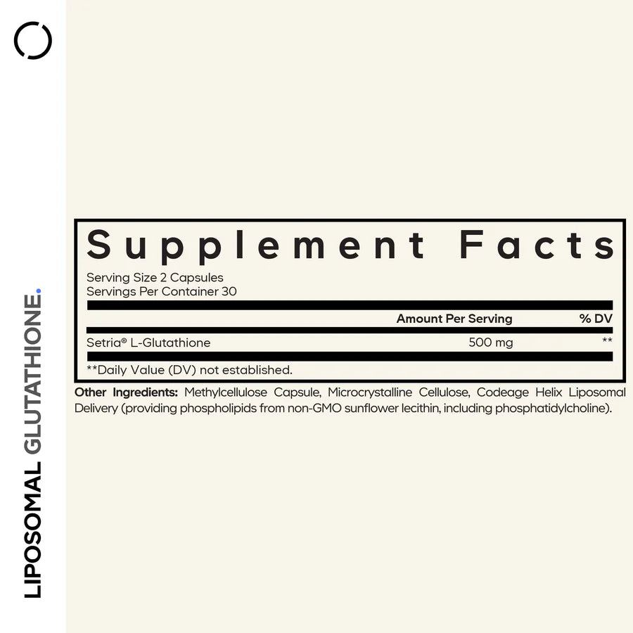 glutatión liposomal - 60 cápsulas vegetales - codeage