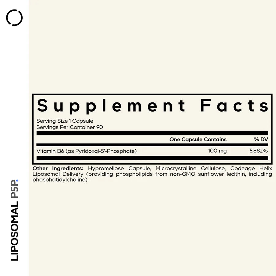 p5p liposomal - 90 cápsulas vegetales - codeage