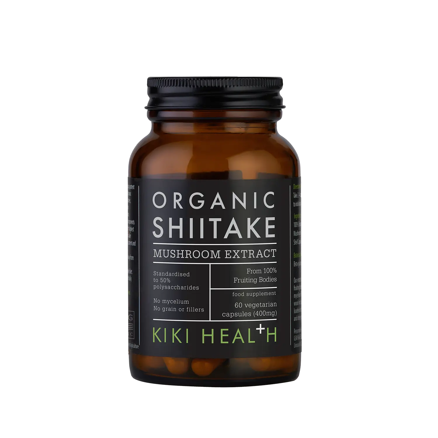 extracto de shiitake 400 mg - 60 cápsulas vegetales - kiki health