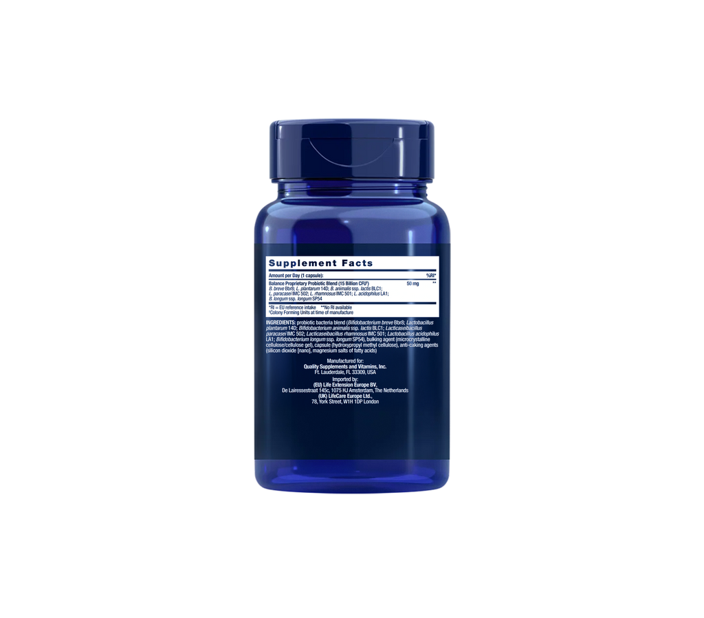 florassist® probiotic Balance - 30 cápsulas - life extension