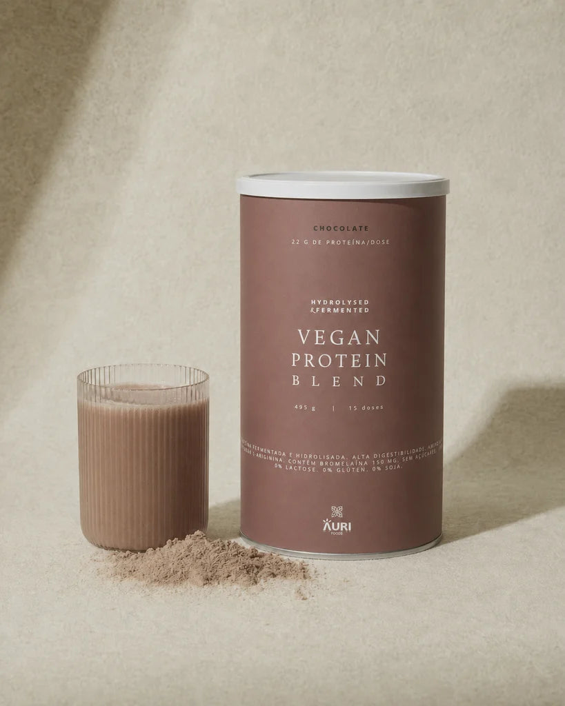 proteína vegetal hidrolisada e fermentada chocolate - 450g - auri foods