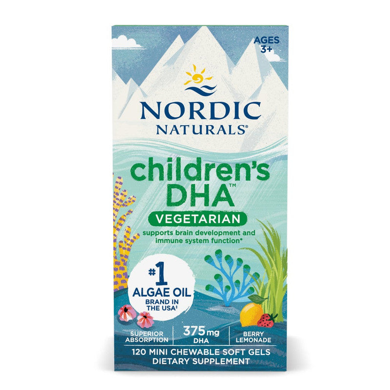 nordic naturals - children's dha vegetarian 375mg - 120 mini chewable softgels