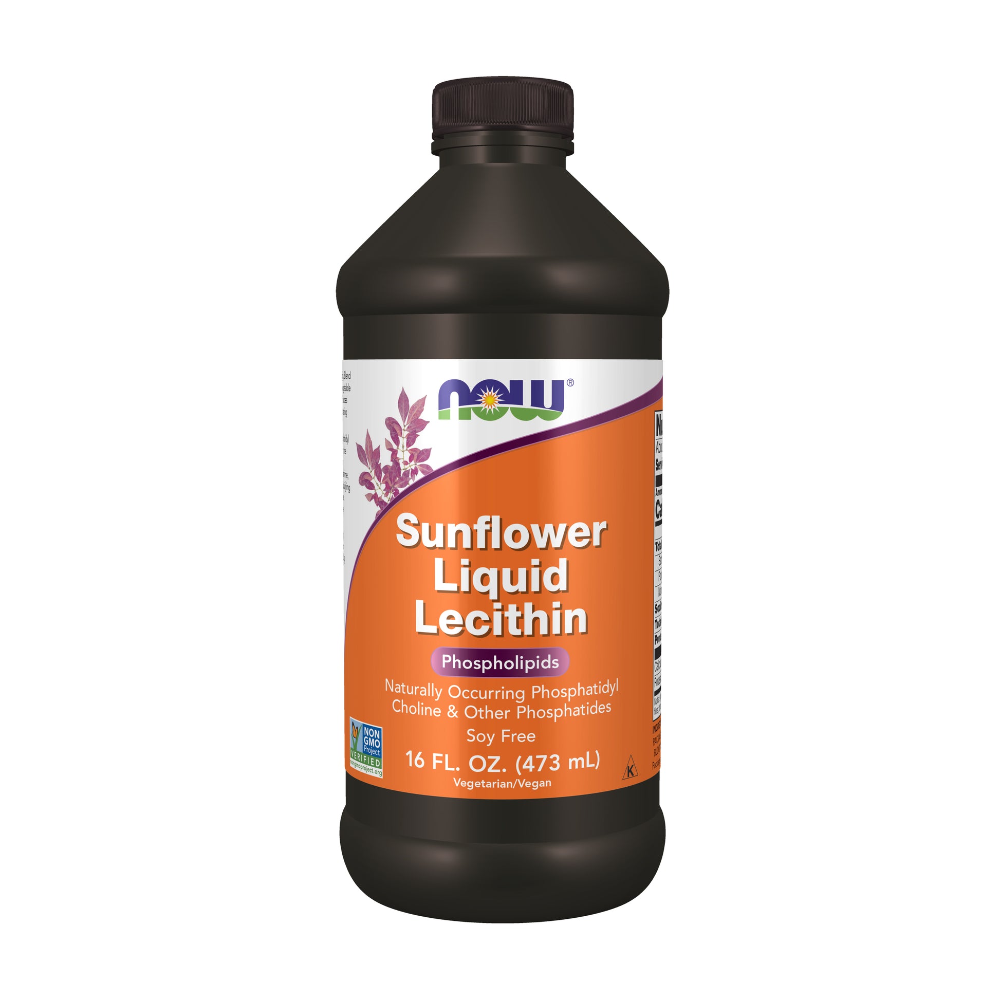now - sunflower lecithin, liquid, 473ml