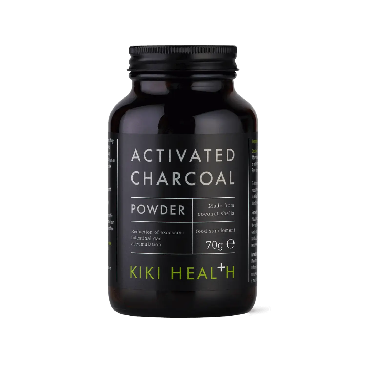 Carbón vegetal activado en polvo - 70g - Kiki health