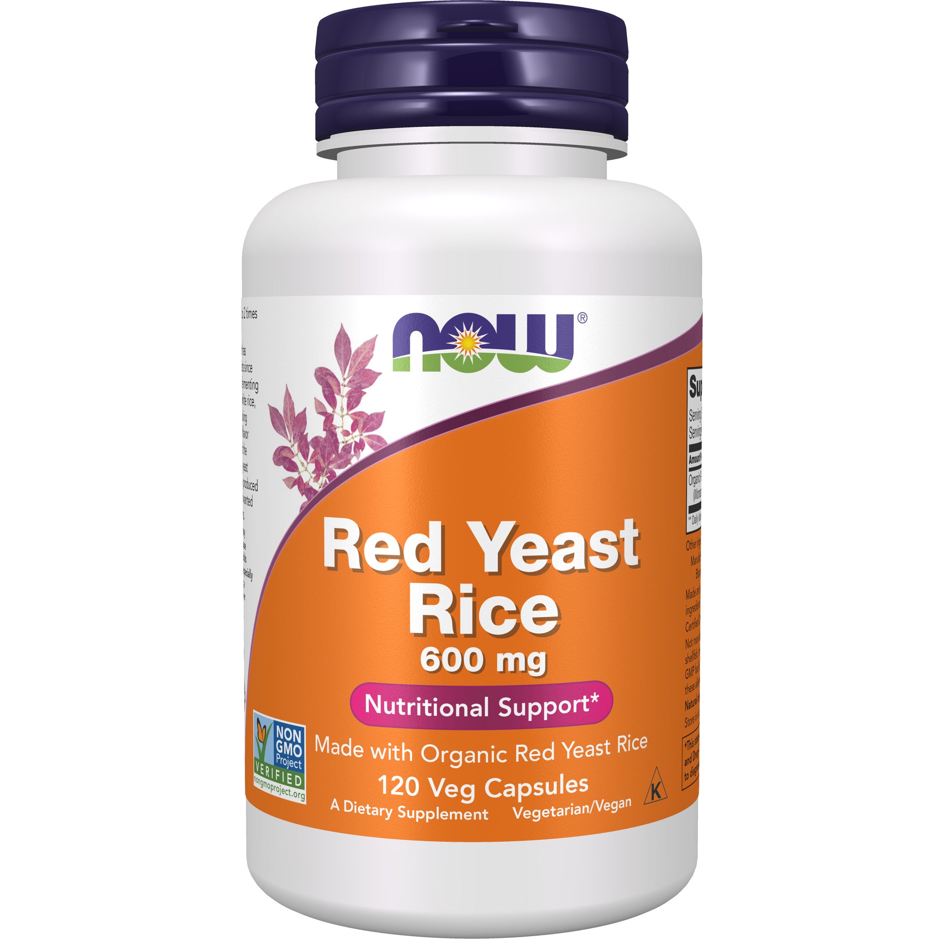 now - red yeast rice 600 mg - 120 veg capsules