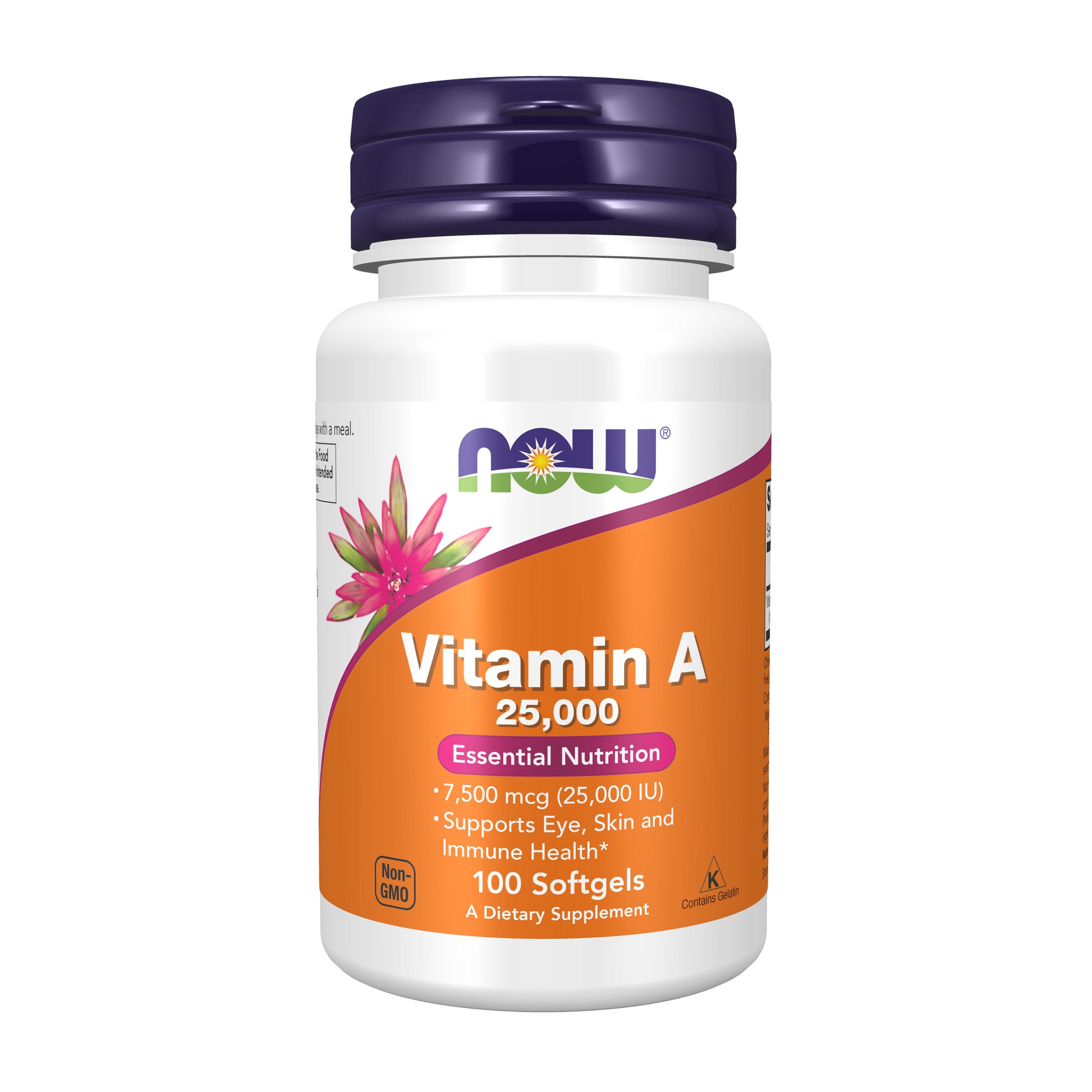 now - vitamin a 25,000 iu - 100 softgels