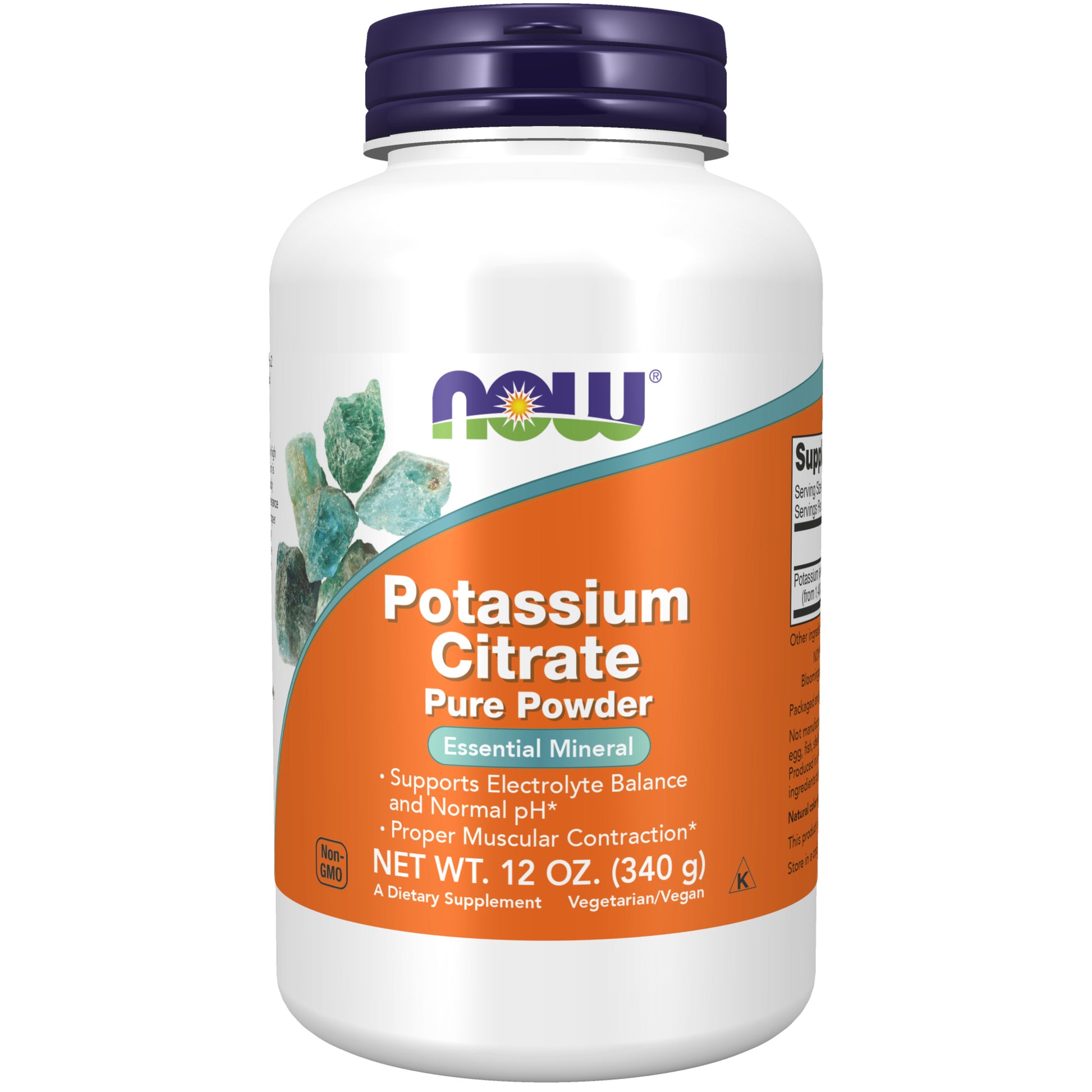 now - potassium citrate powder, 340 gramas
