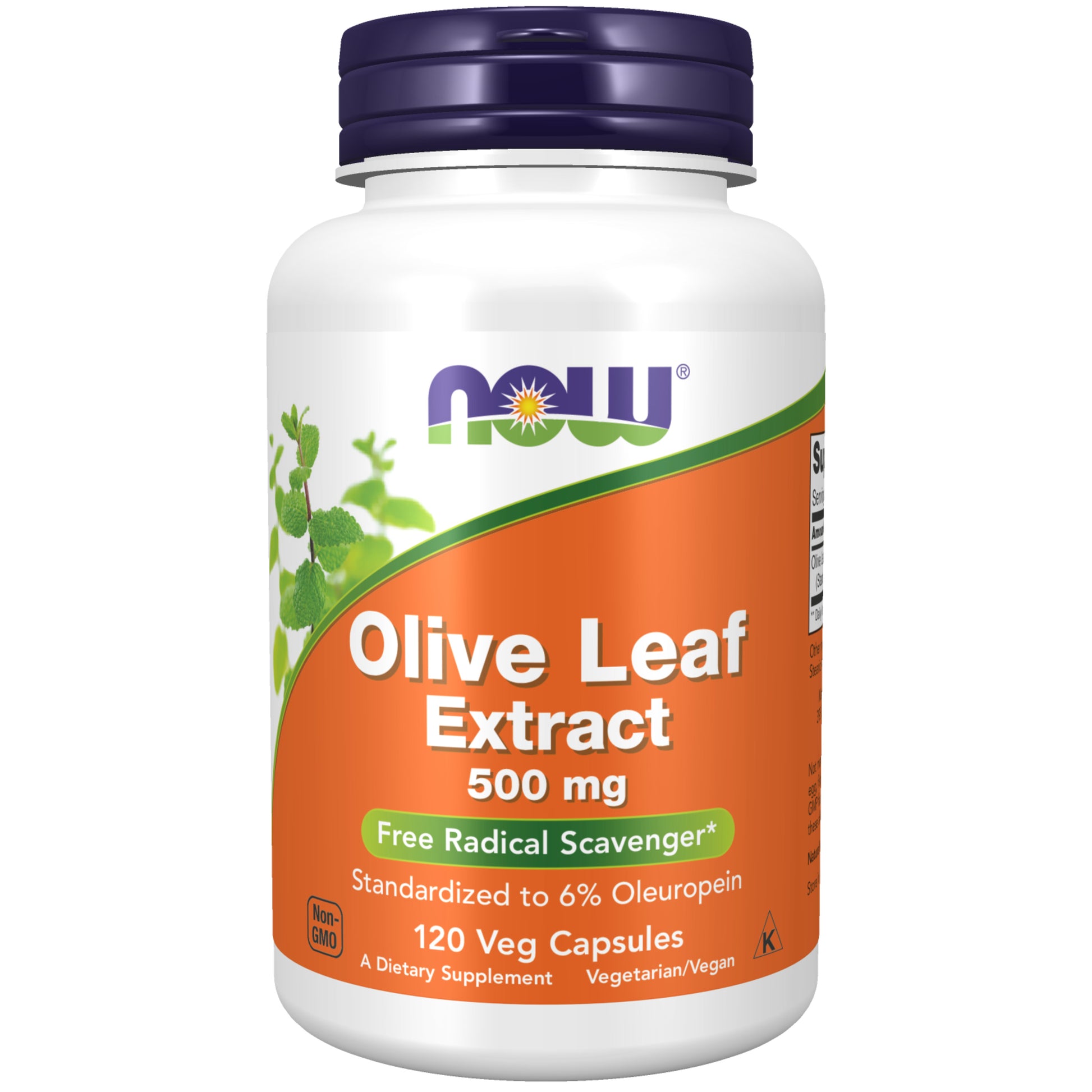 now - olive leaf extract 500 mg - 120 veg capsules
