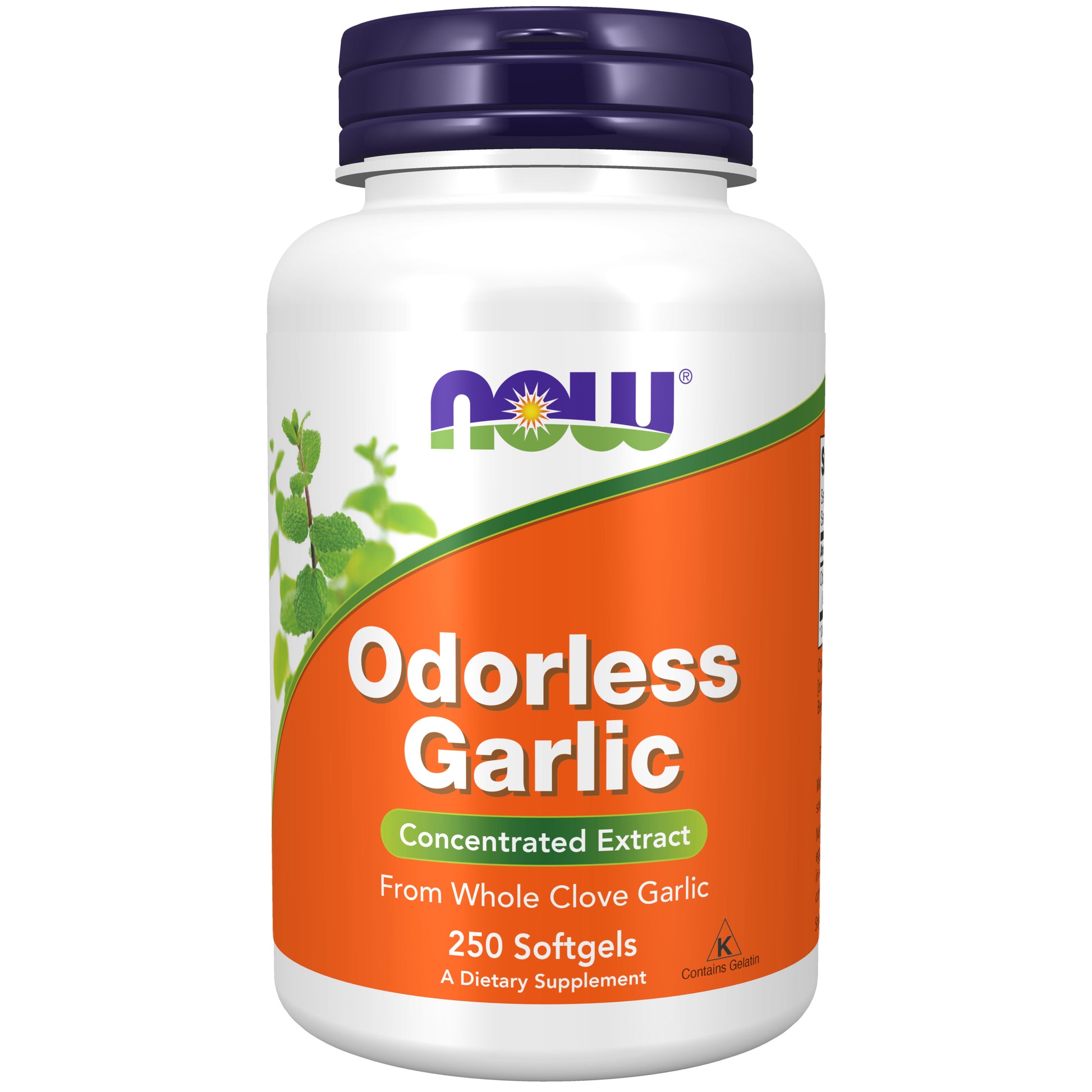 now - odorless garlic - 250 softgels