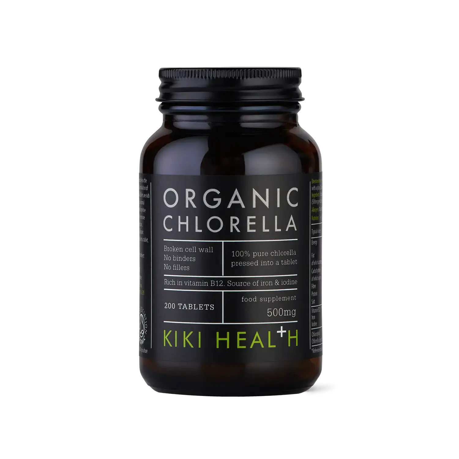 chlorella 500mg - 200 comprimidos - kiki health