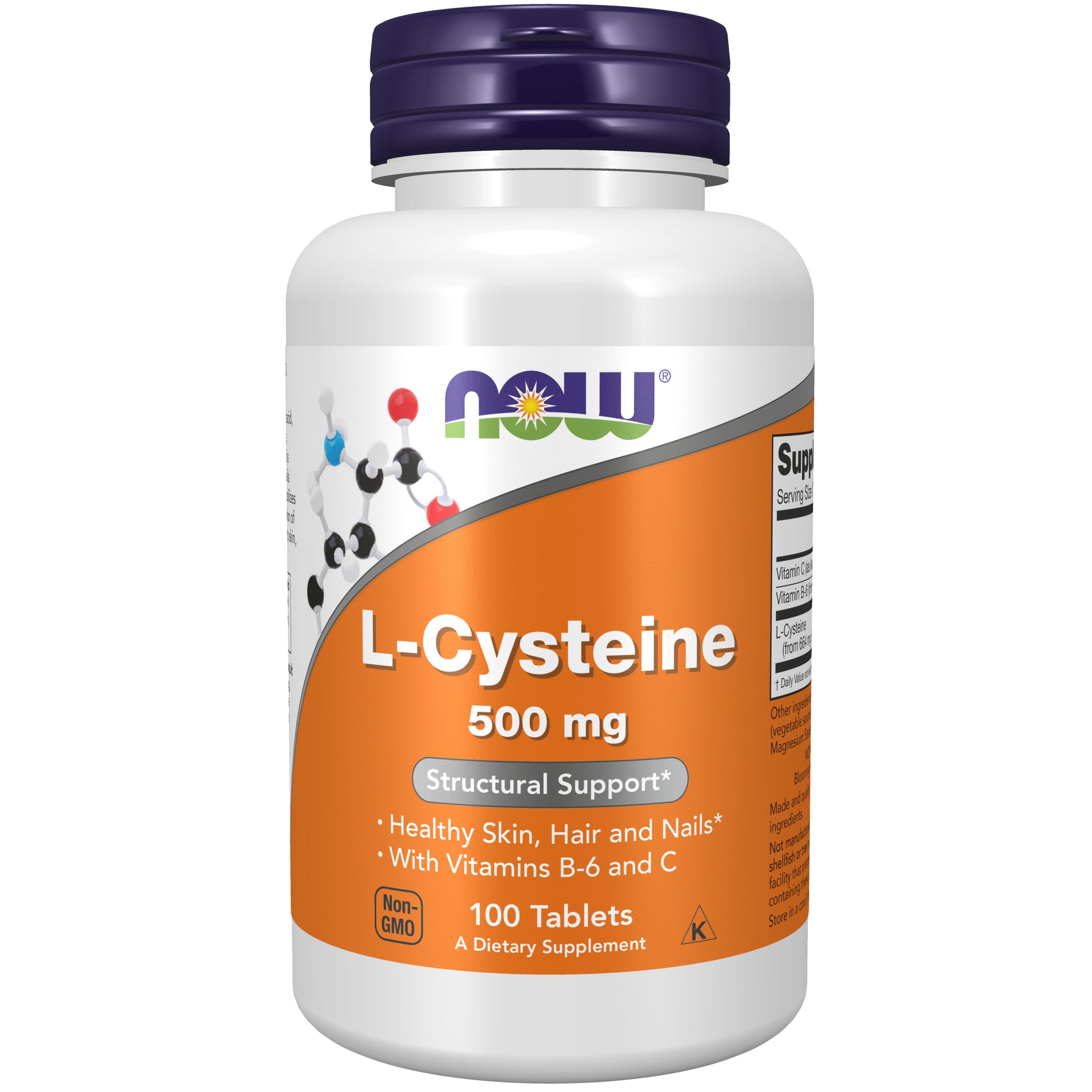 now - l-cysteine 500 mg - 100 tablets