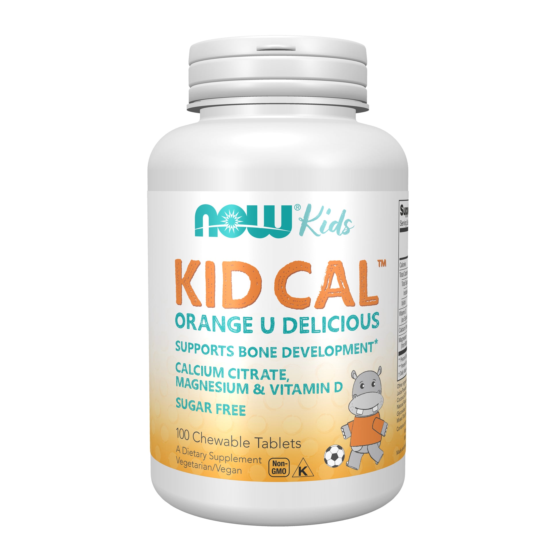 now - kid cal with calcium citrate, magnesium and vitamin d 100 chewables