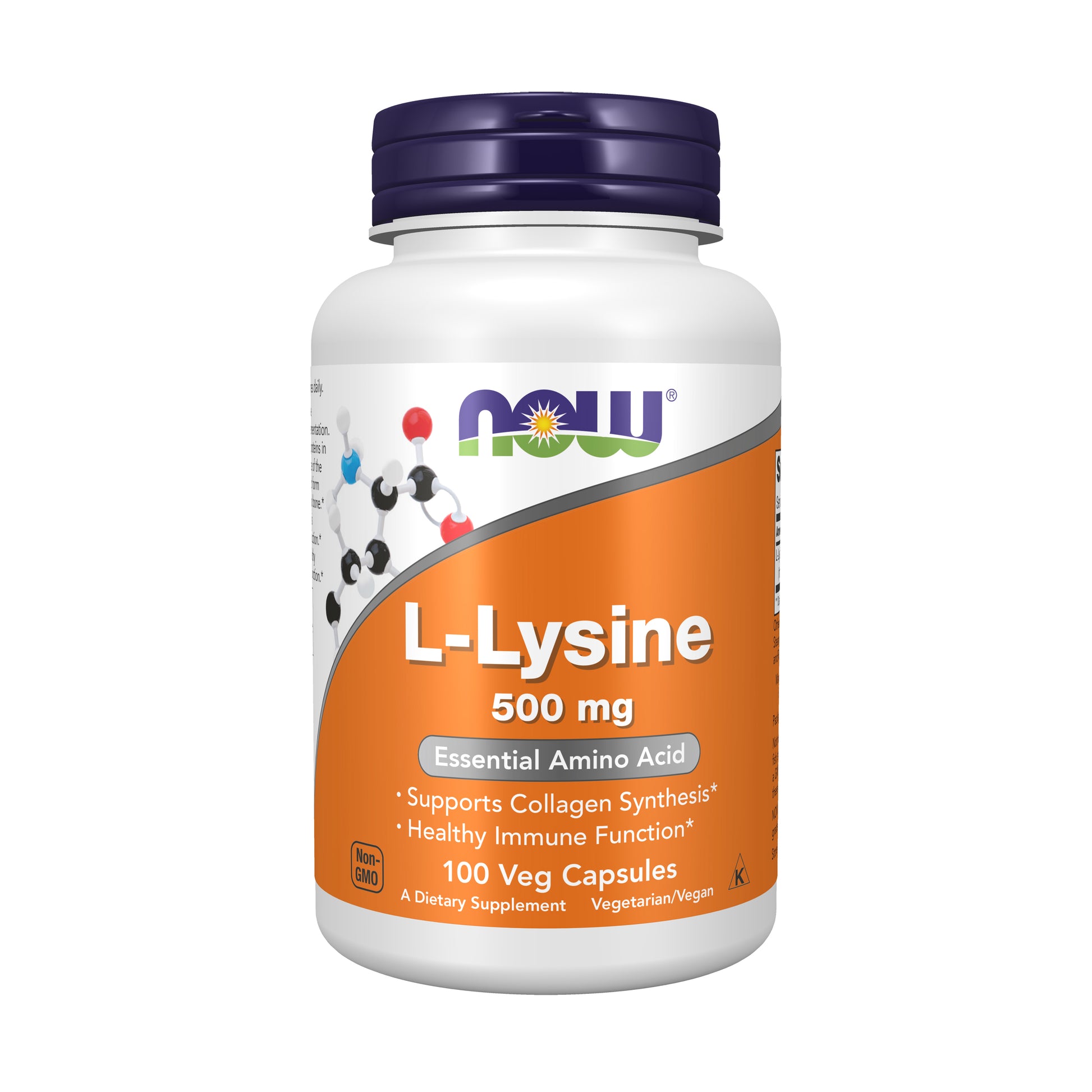 now - l-lysine 500 mg - 100 veg capsules