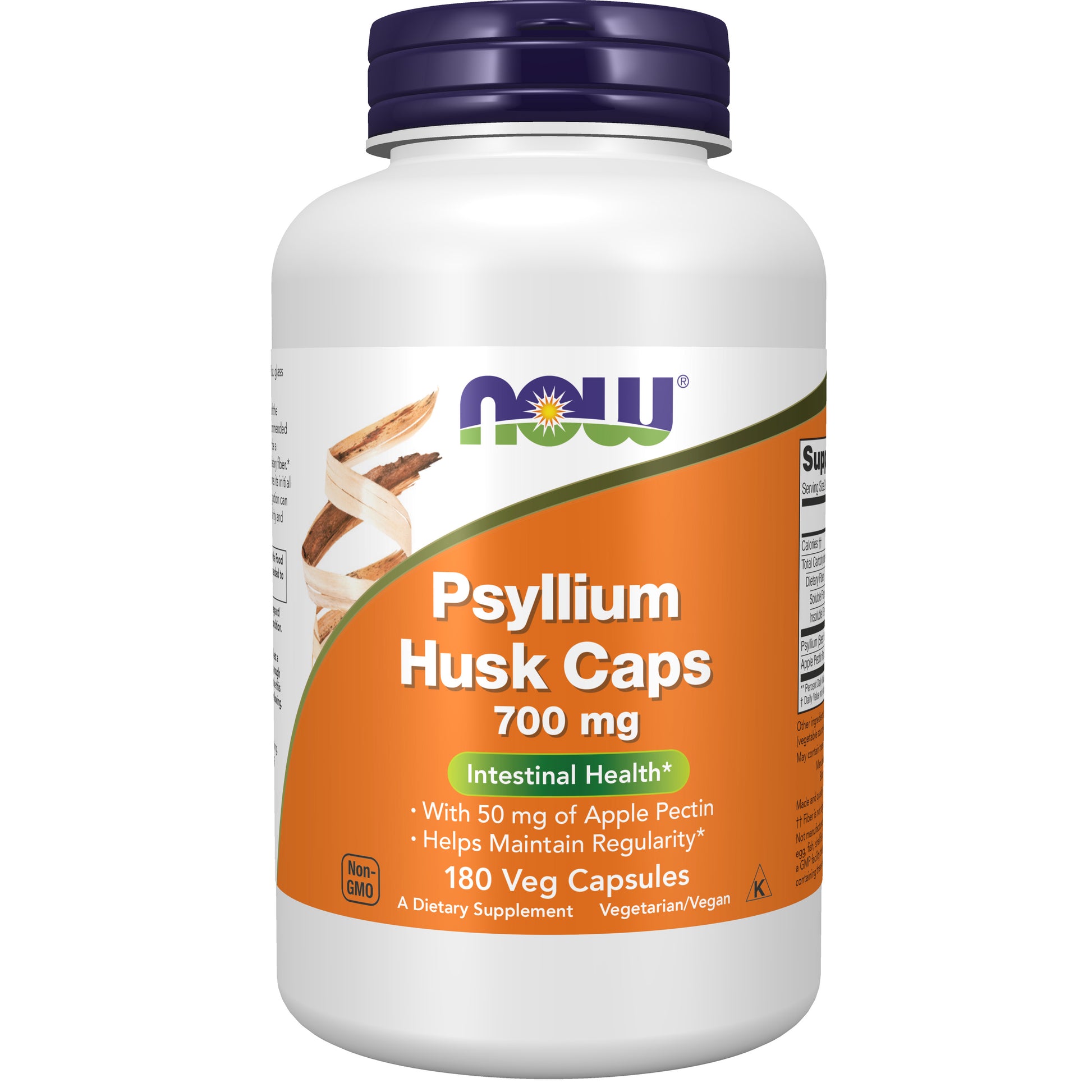 now - psyllium husk caps 700 mg - 180 veg capsules