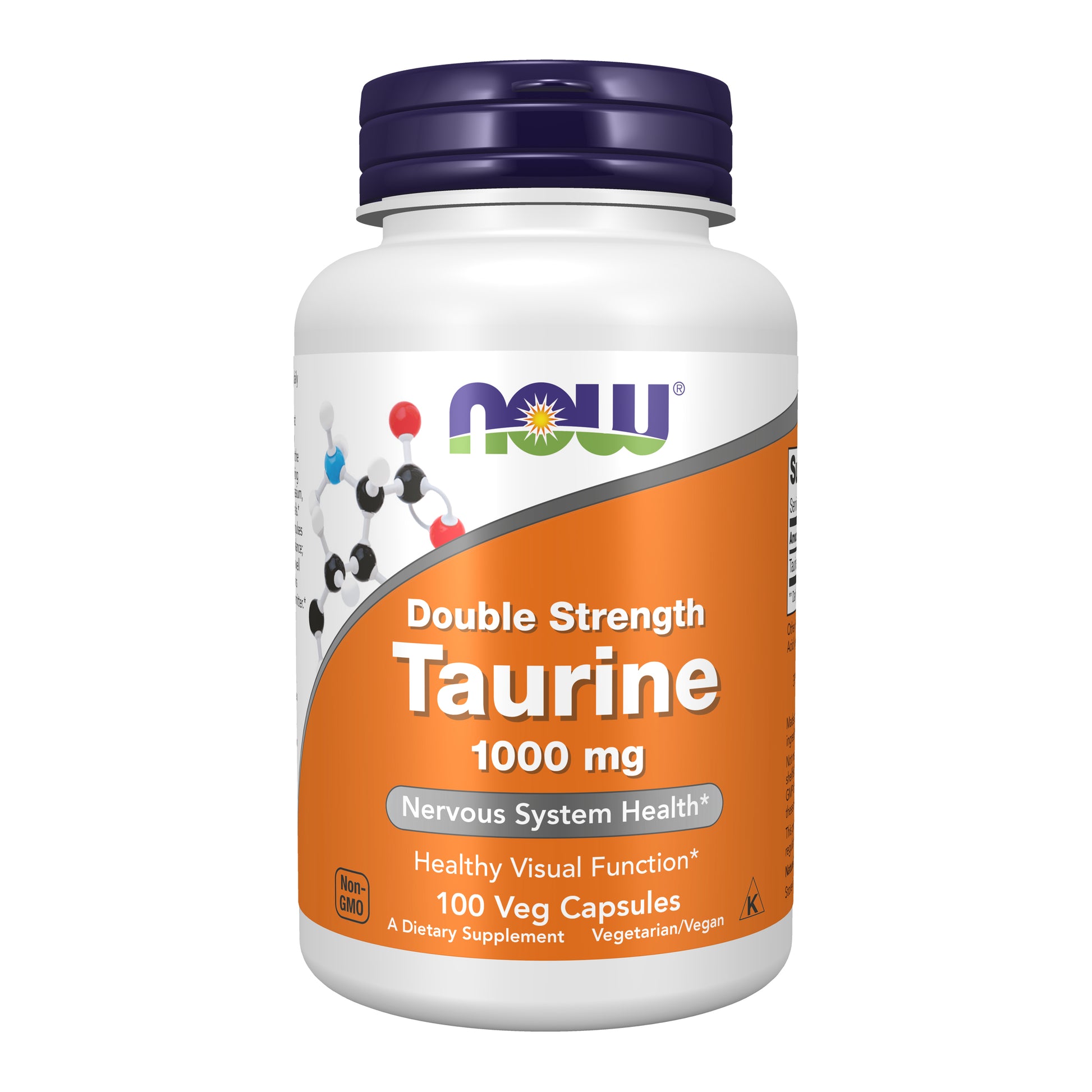 now - taurine 1,000 mg double strength - 100 veg capsules