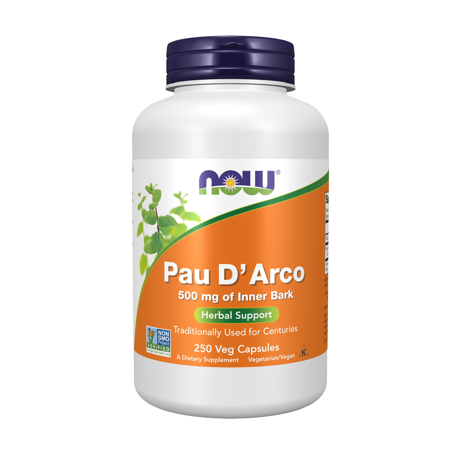 now - pau d'arco 500 mg - 250 veg capsules