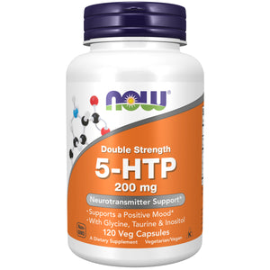 5-htp 200 mg double strength - 120 cápsulas - now
