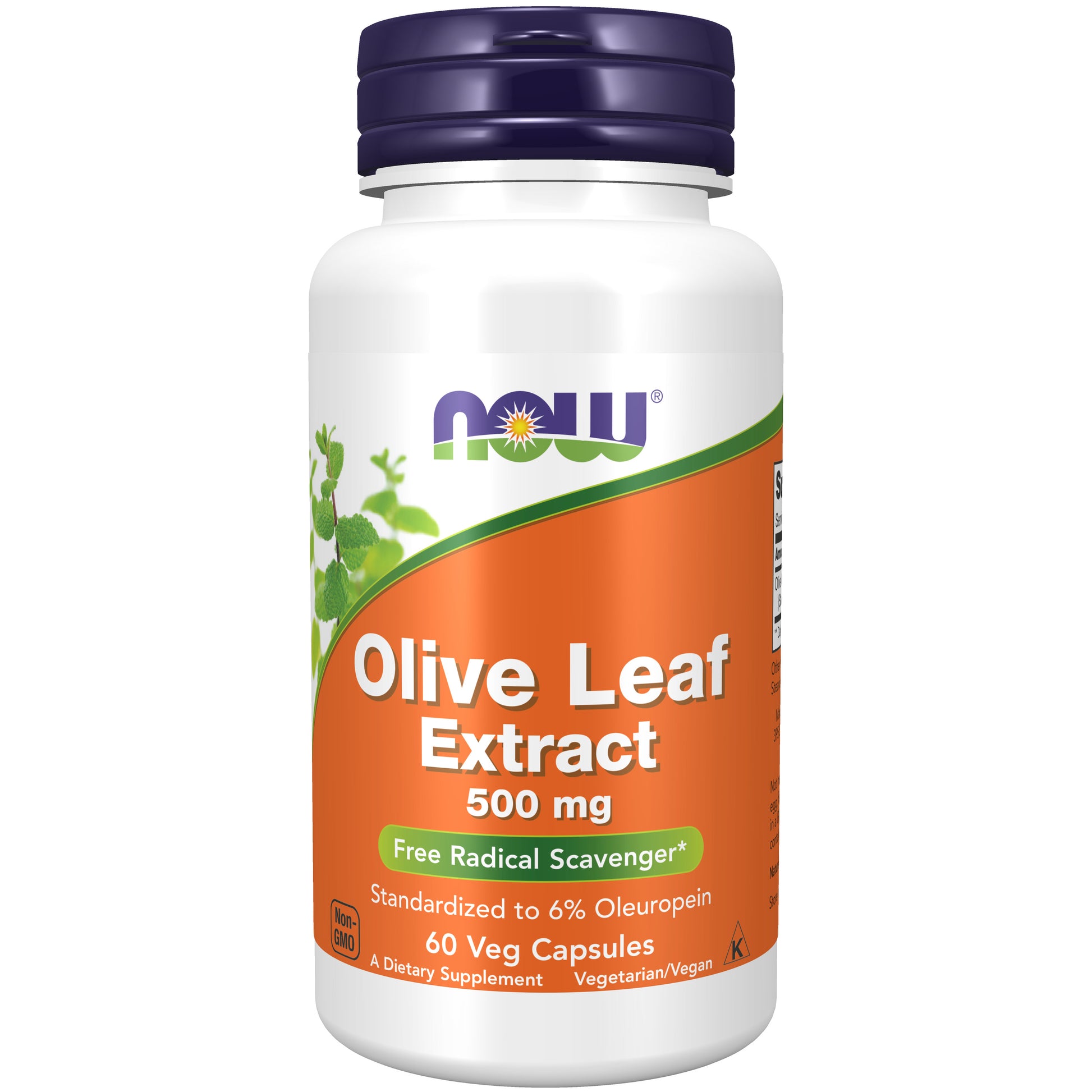 now - olive leaf extract 500 mg - 60 veg capsules