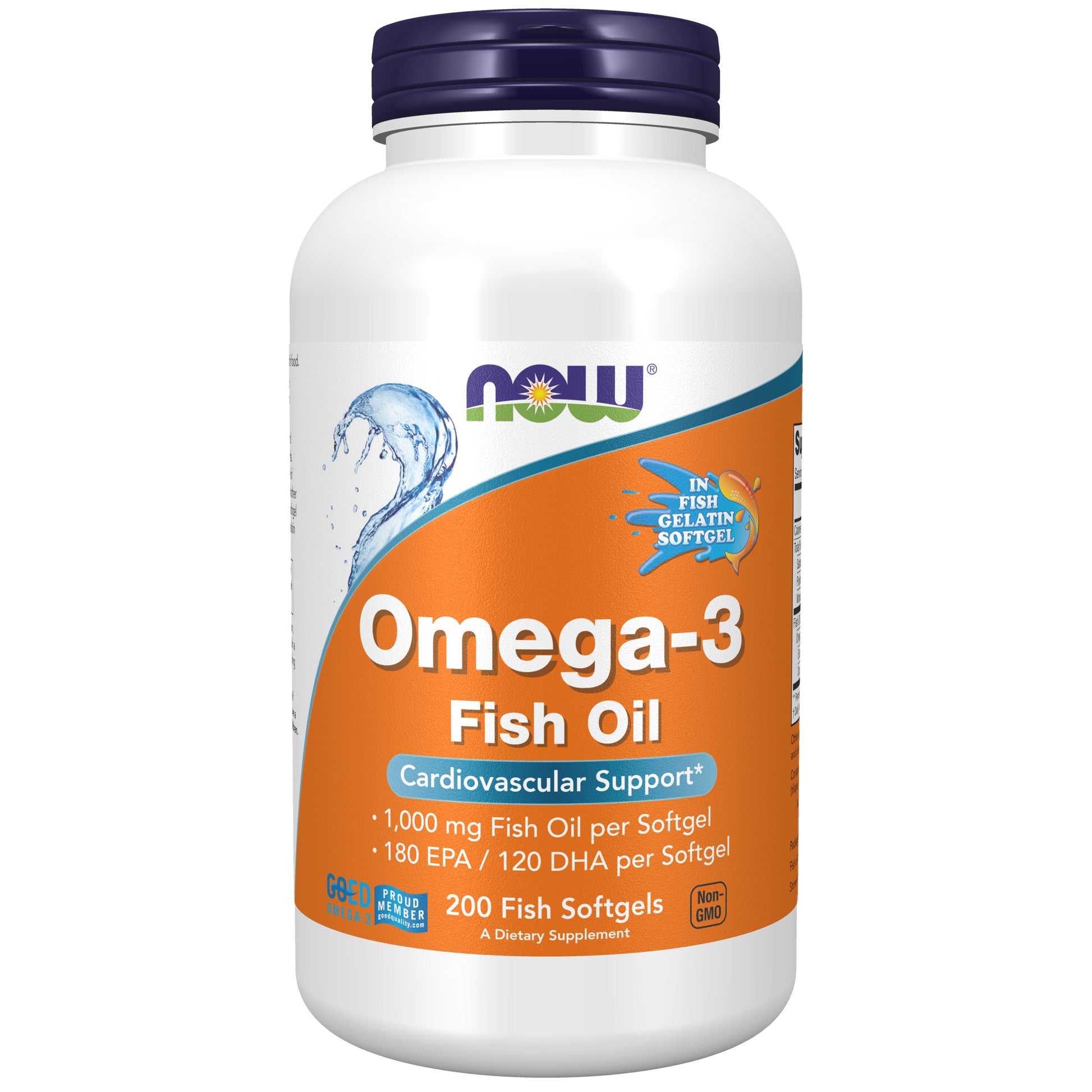 now - omega-3 180 epa / 120 dha, 200-fish gelatin softgels