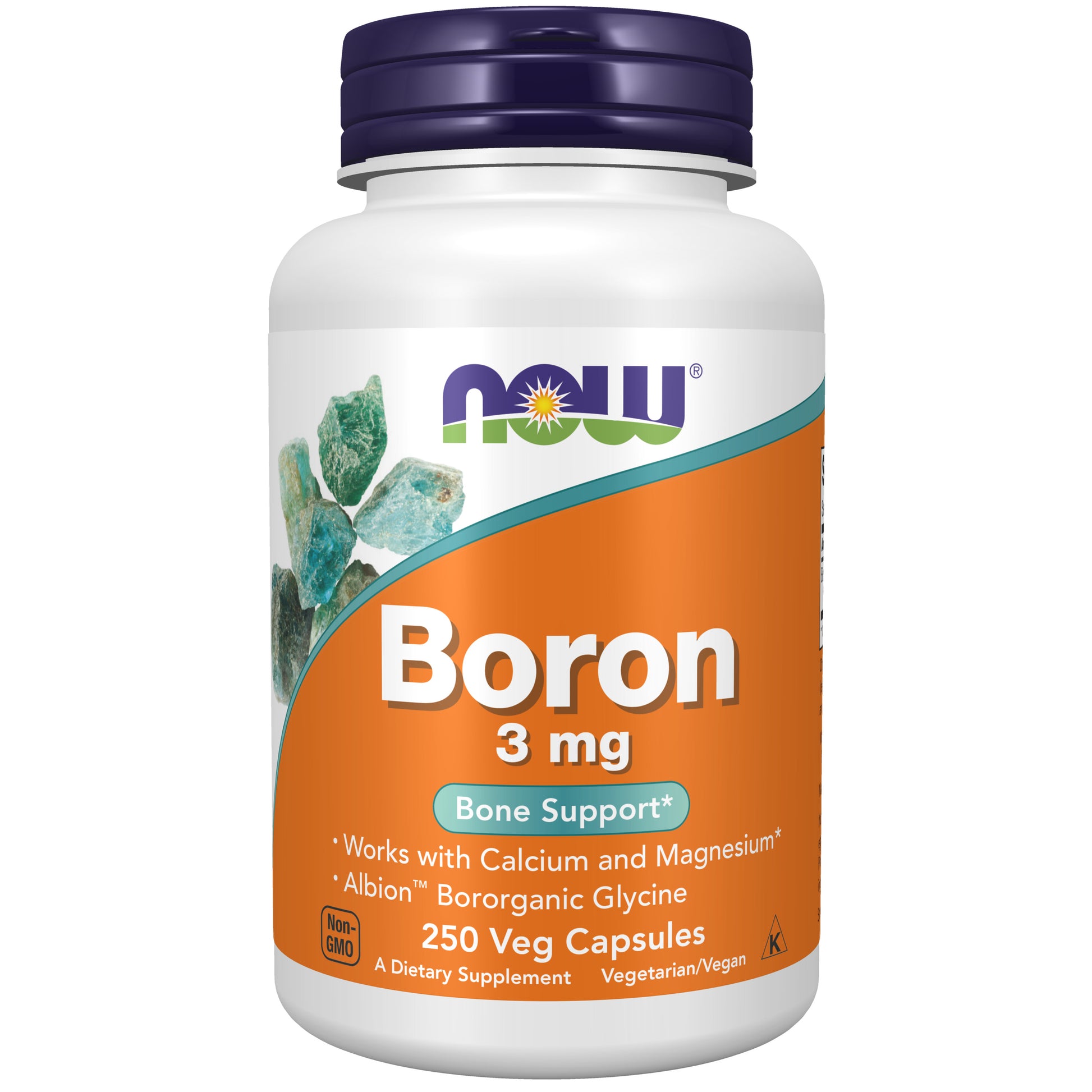 now - boron 3 mg - 250 veg capsules